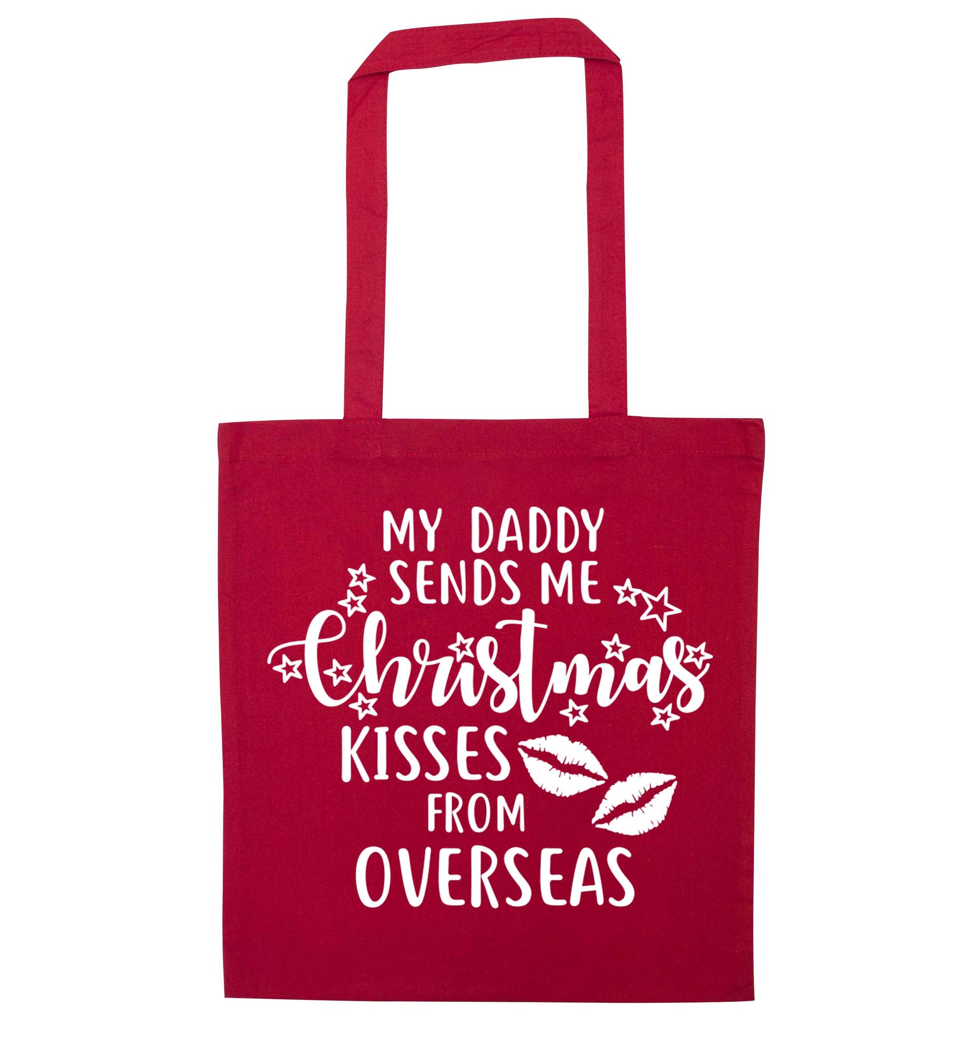 Daddy Christmas Kisses Overseas red tote bag