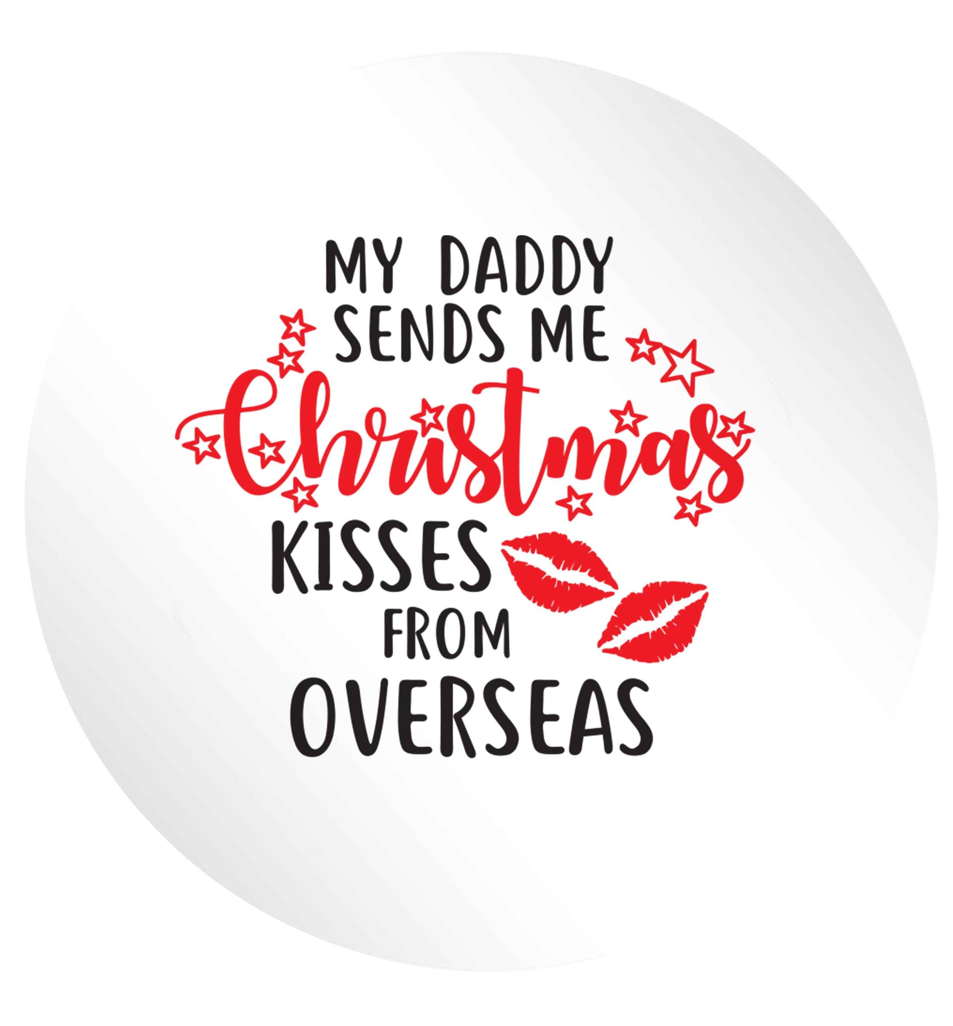 Daddy Christmas Kisses Overseas 24 @ 45mm matt circle stickers