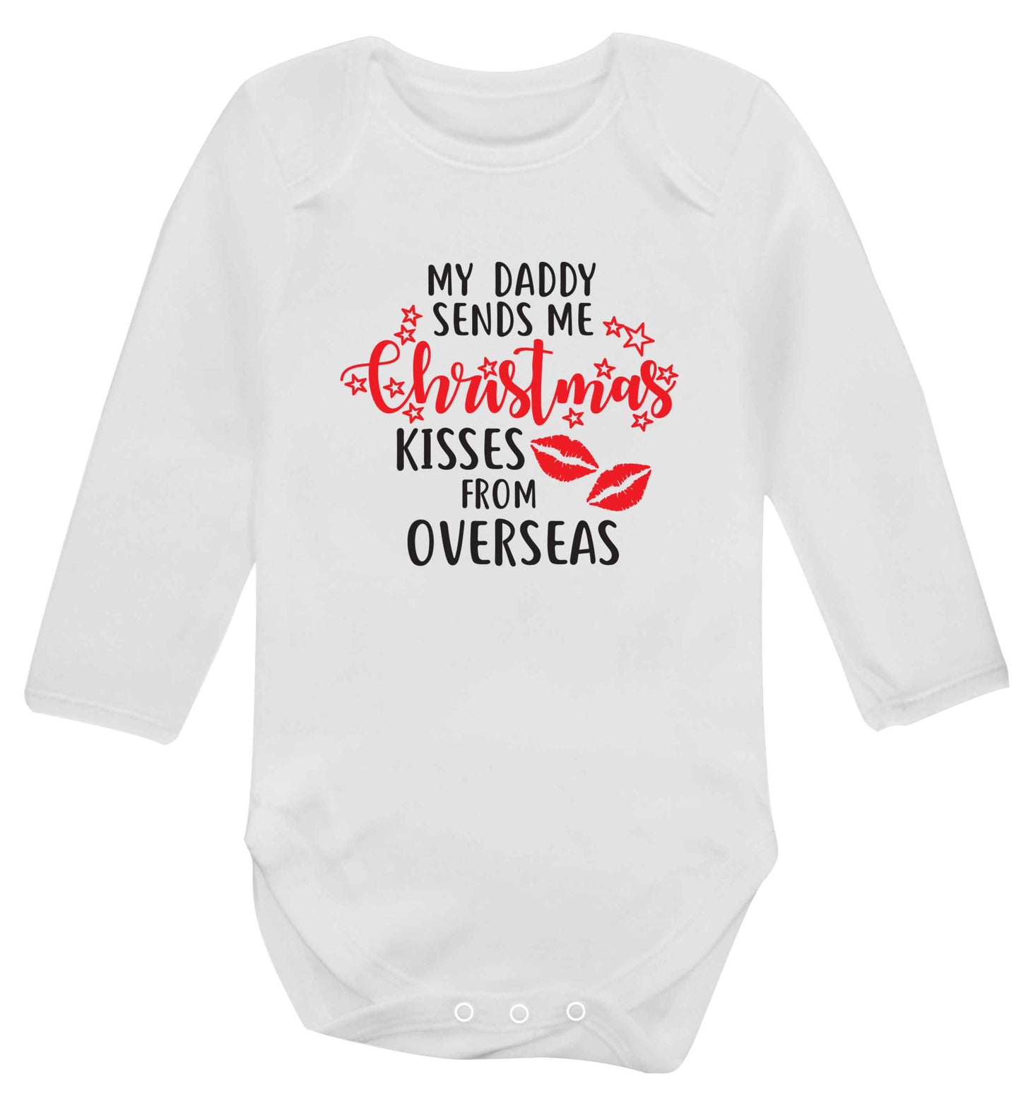 Daddy Christmas Kisses Overseas baby vest long sleeved white 6-12 months