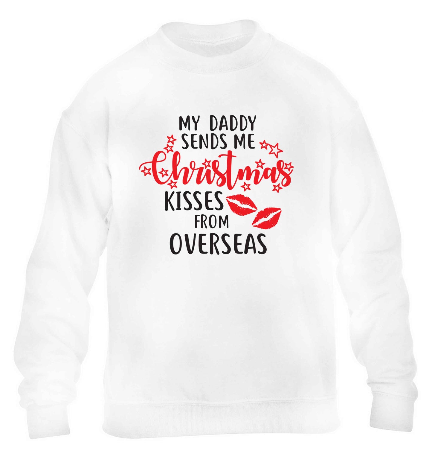 Daddy Christmas Kisses Overseas children's white sweater 12-13 Years