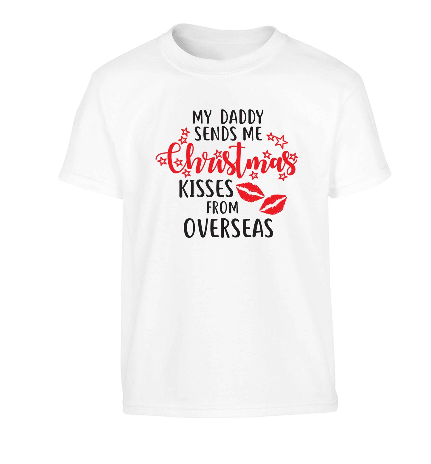 Daddy Christmas Kisses Overseas Children's white Tshirt 12-13 Years