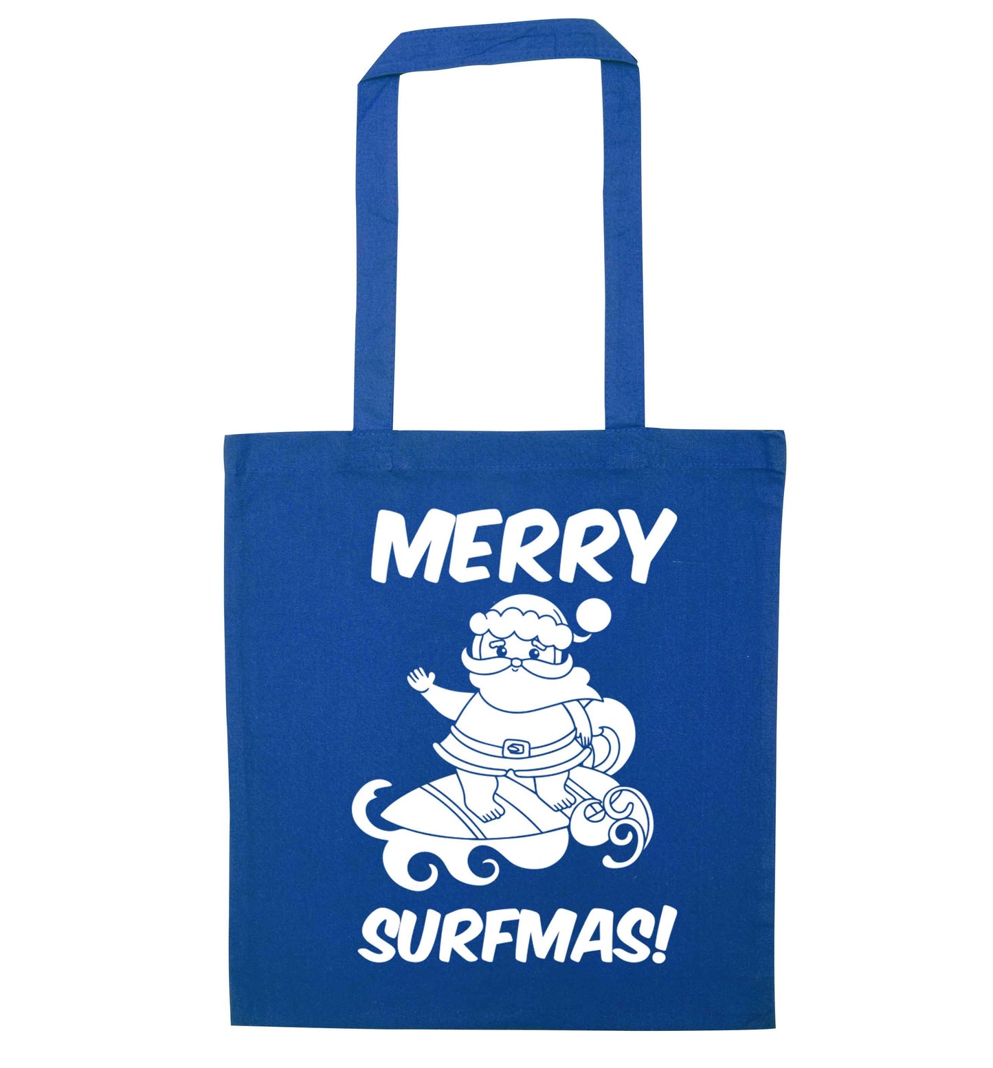 Daddy Christmas Kisses Overseas blue tote bag