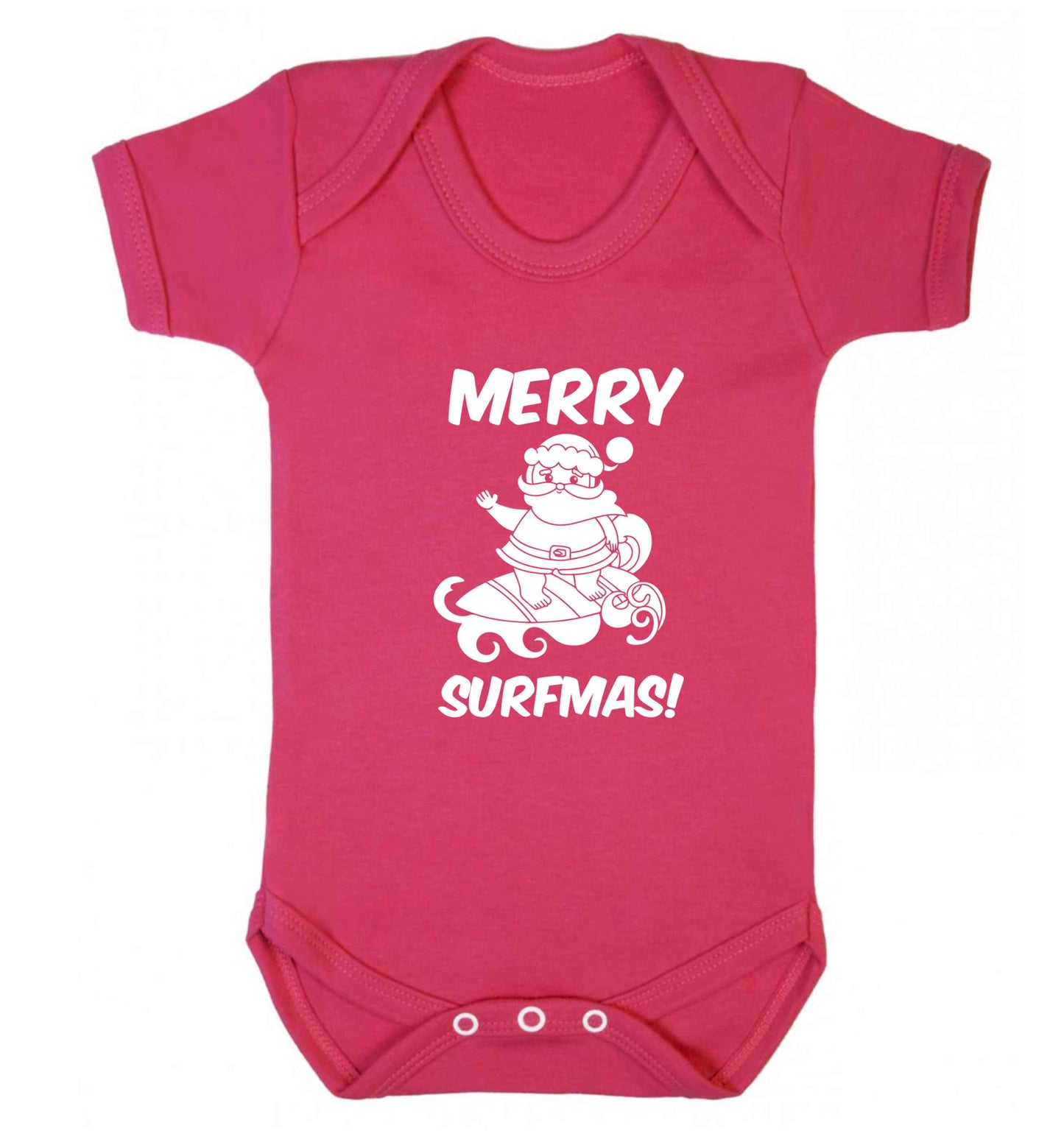 Daddy Christmas Kisses Overseas baby vest dark pink 18-24 months
