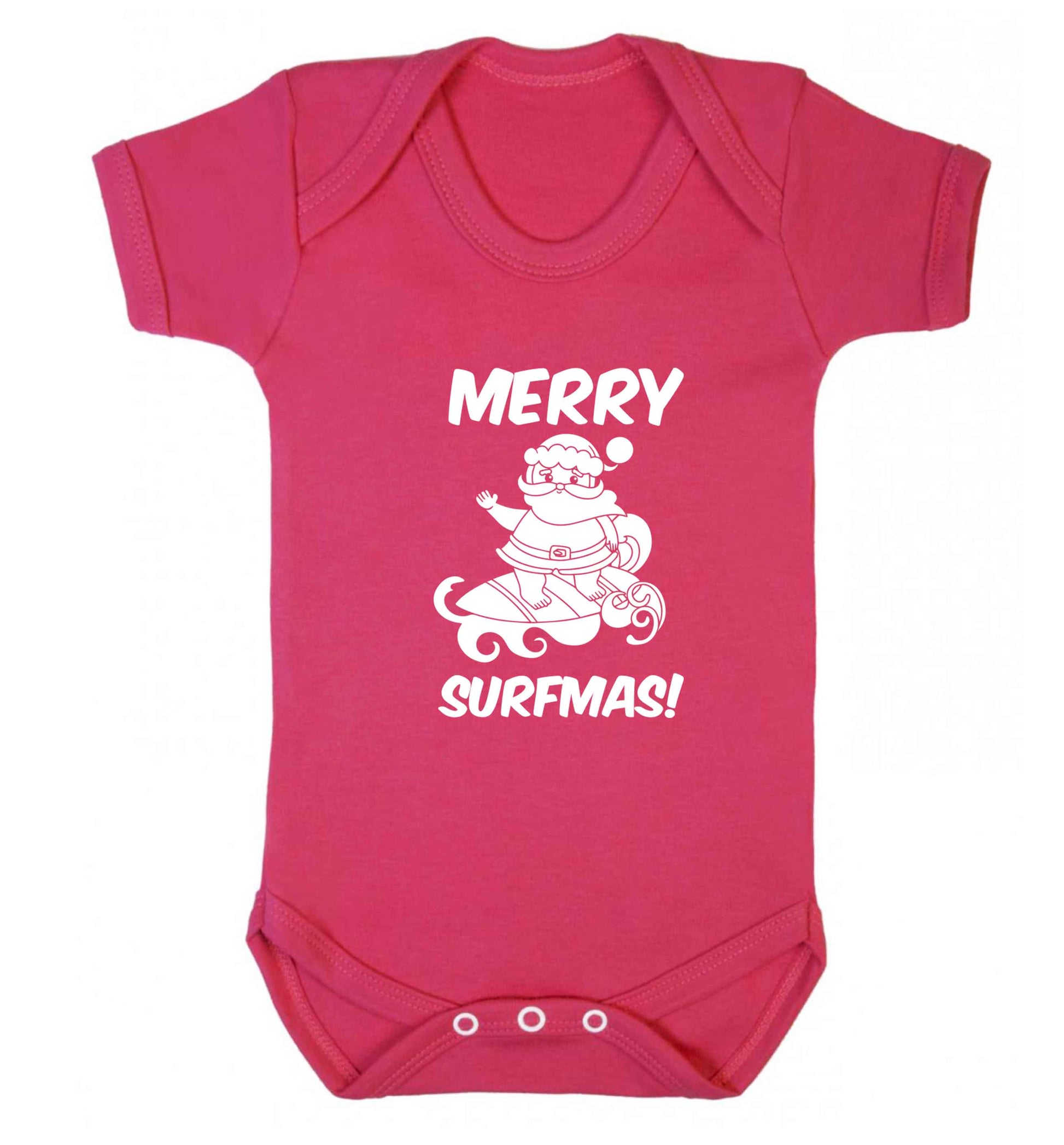 Daddy Christmas Kisses Overseas baby vest dark pink 18-24 months
