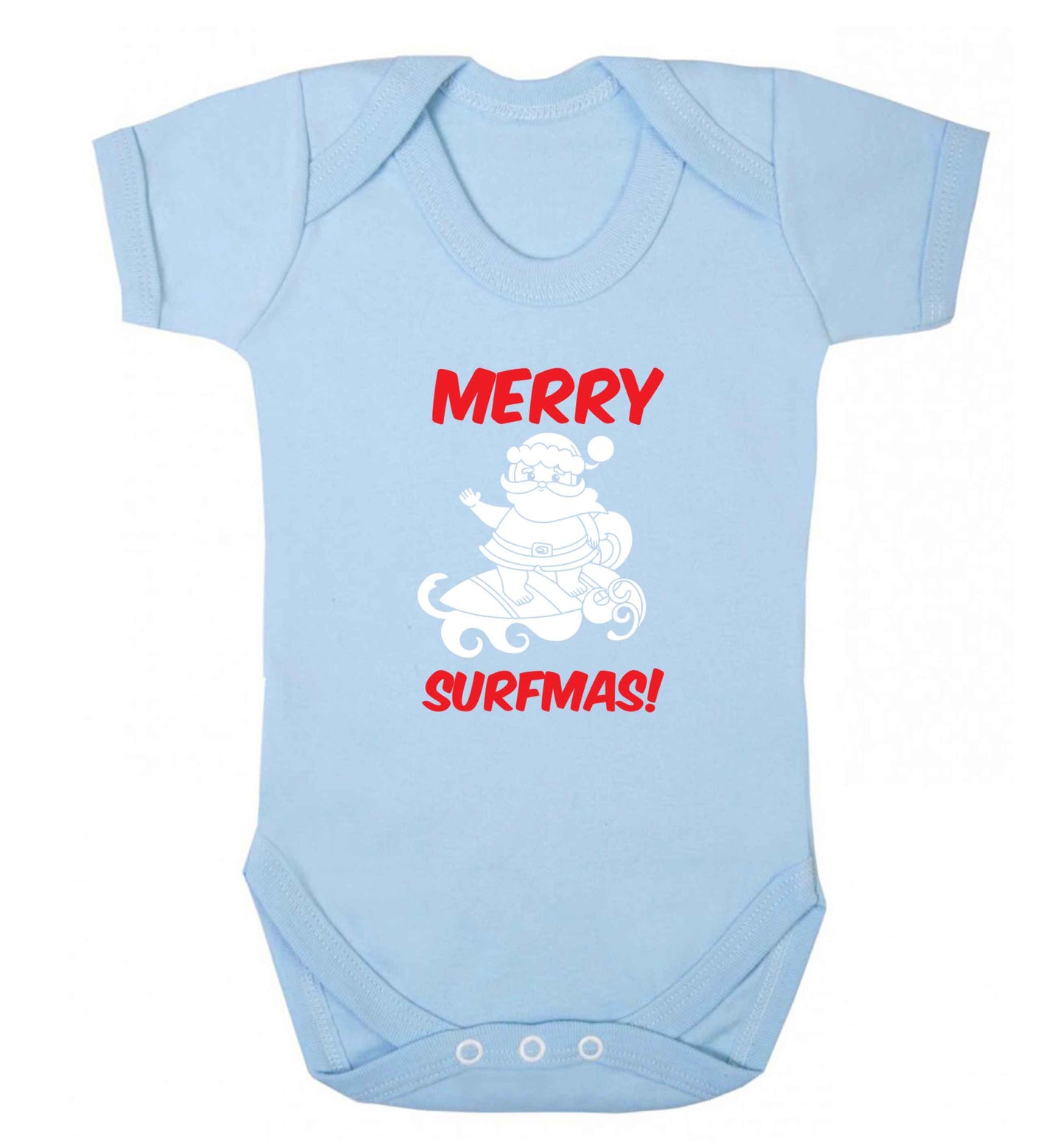 Daddy Christmas Kisses Overseas baby vest pale blue 18-24 months