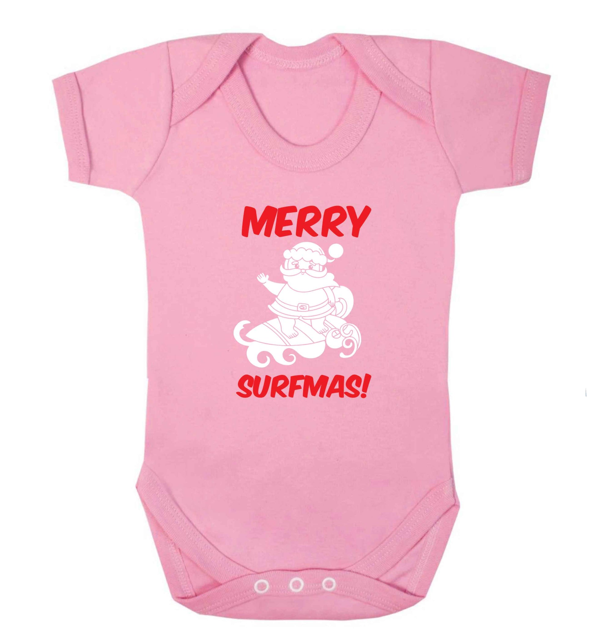 Daddy Christmas Kisses Overseas baby vest pale pink 18-24 months