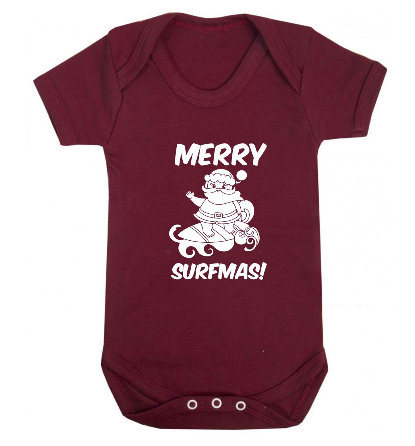 Daddy Christmas Kisses Overseas baby vest maroon 18-24 months