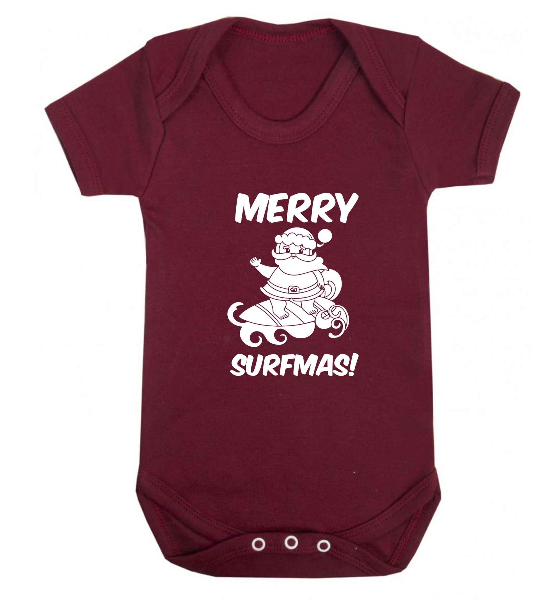 Daddy Christmas Kisses Overseas baby vest maroon 18-24 months