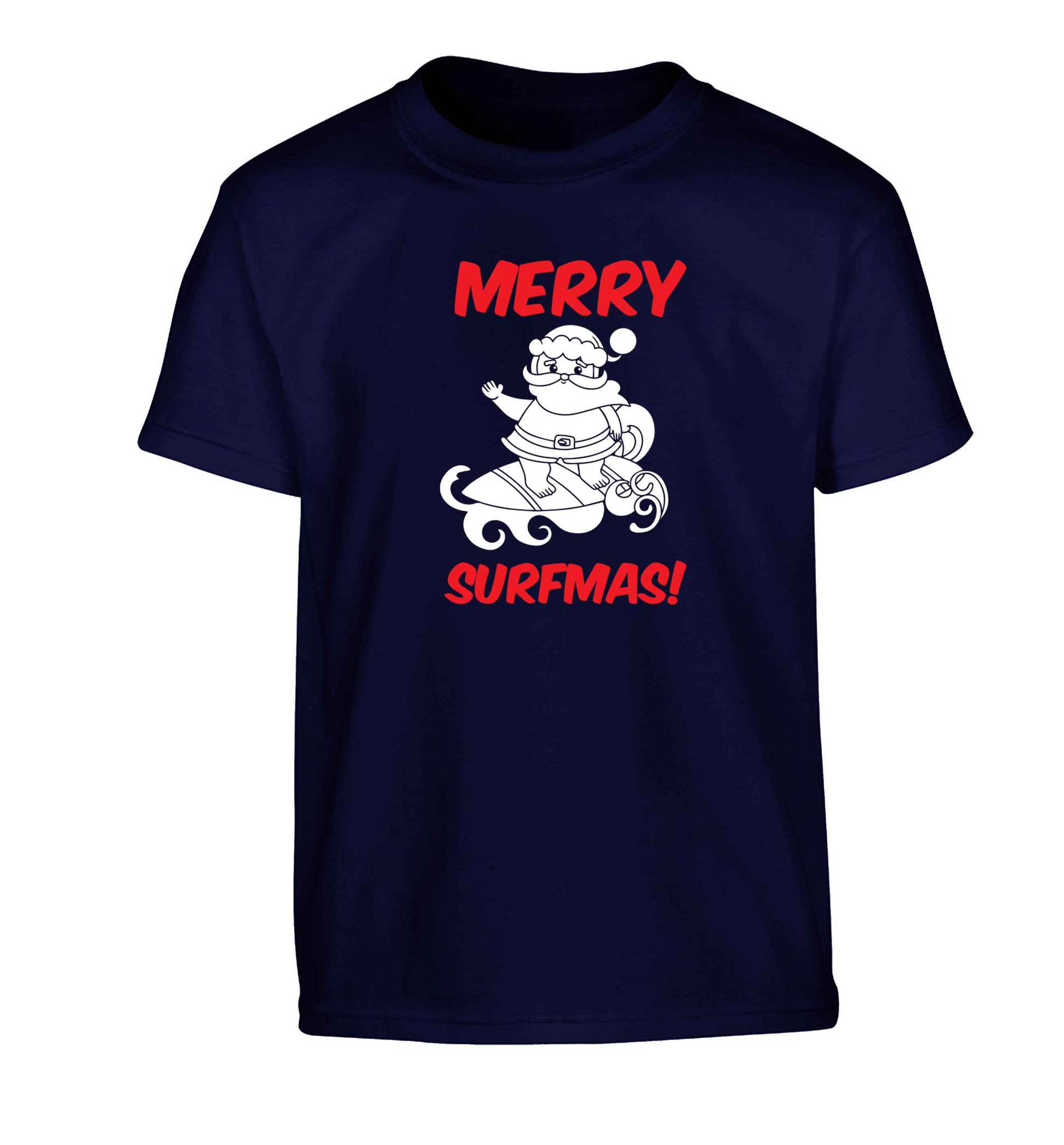 Daddy Christmas Kisses Overseas Children's navy Tshirt 12-13 Years