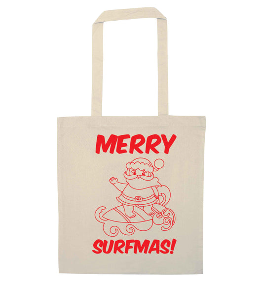 Daddy Christmas Kisses Overseas natural tote bag