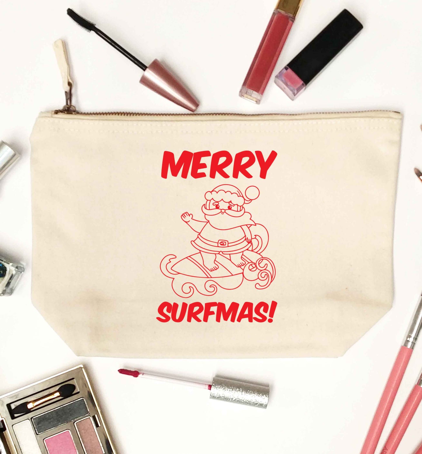 Daddy Christmas Kisses Overseas natural makeup bag