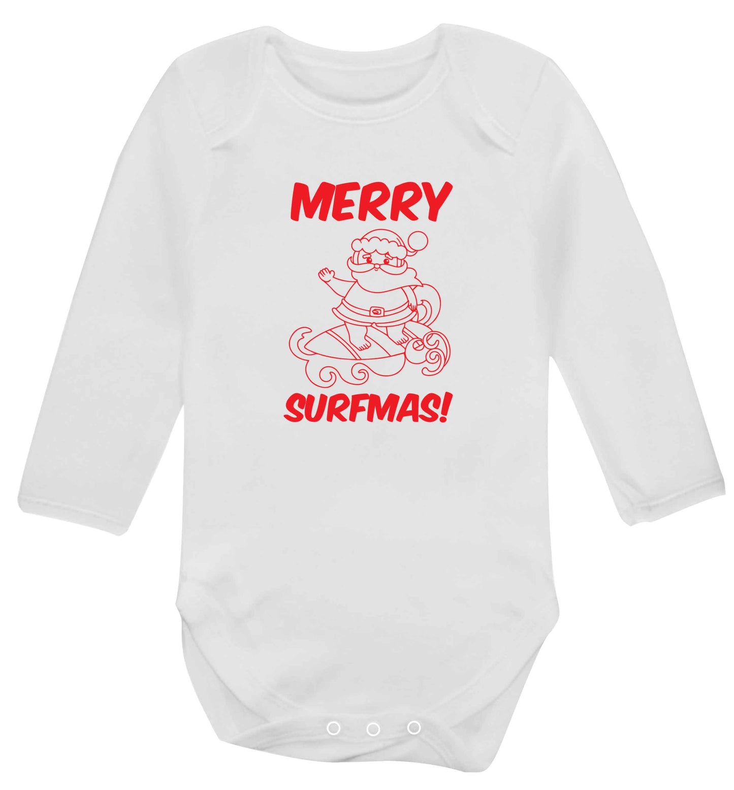 Daddy Christmas Kisses Overseas baby vest long sleeved white 6-12 months