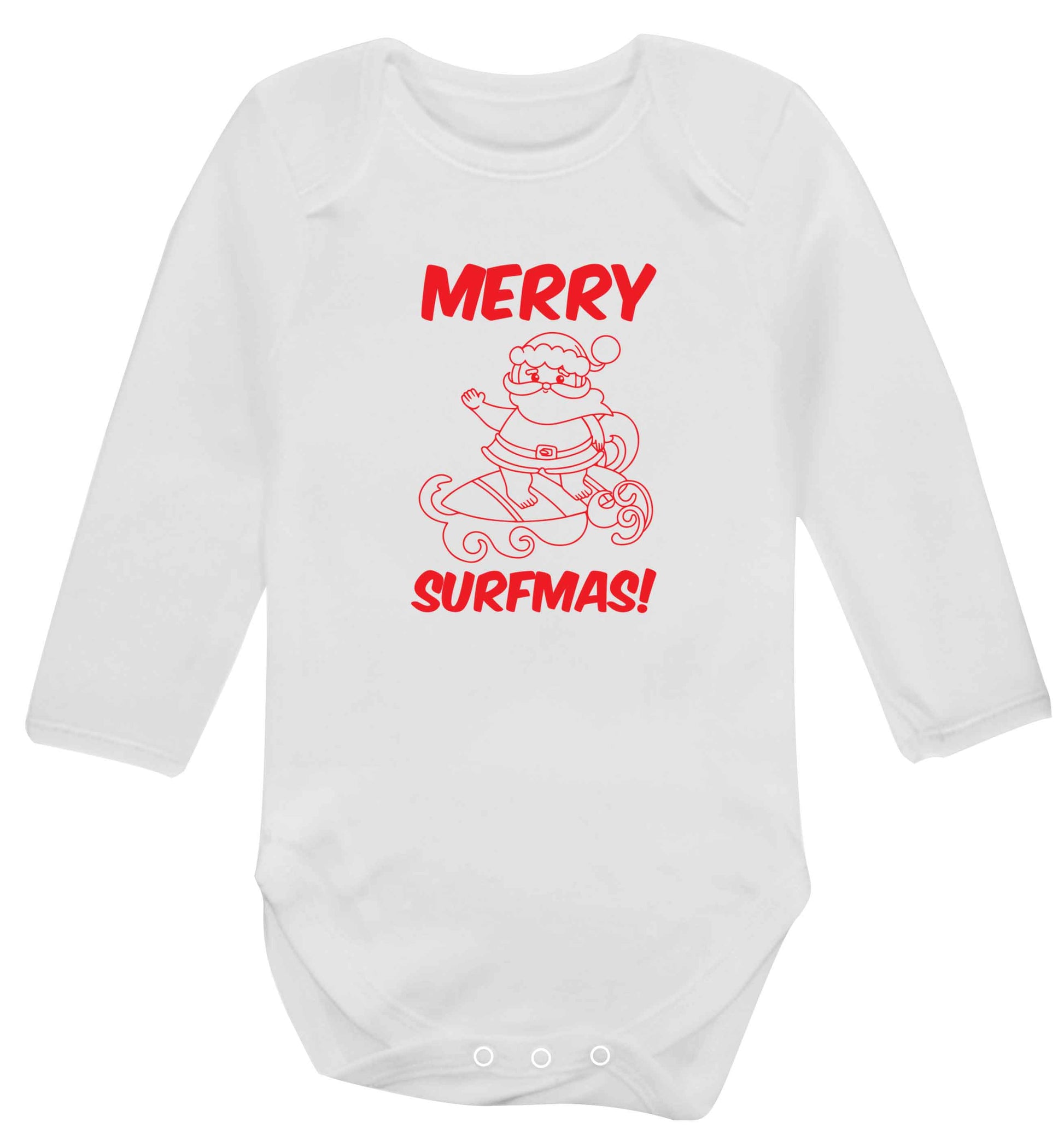 Daddy Christmas Kisses Overseas baby vest long sleeved white 6-12 months