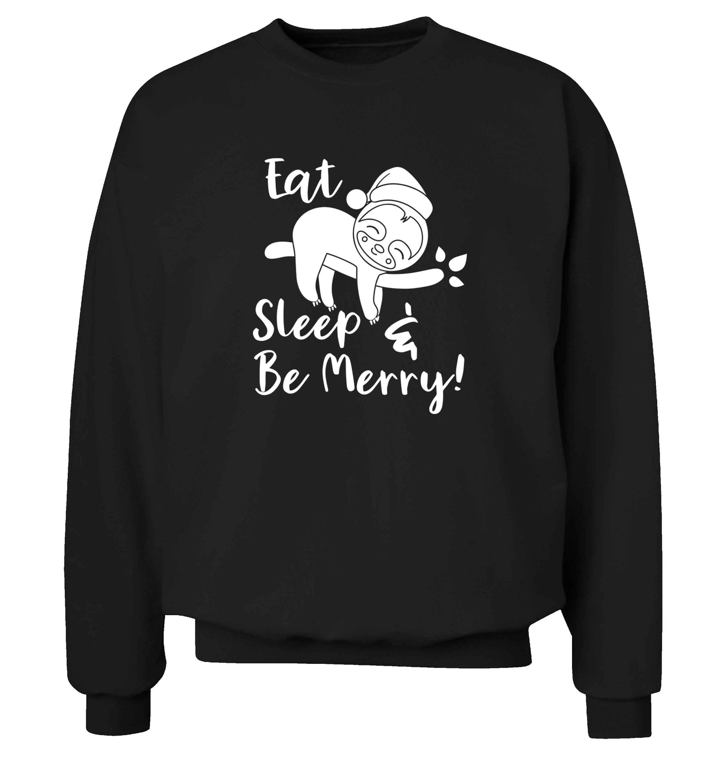 Merry Slothmas adult's unisex black sweater 2XL