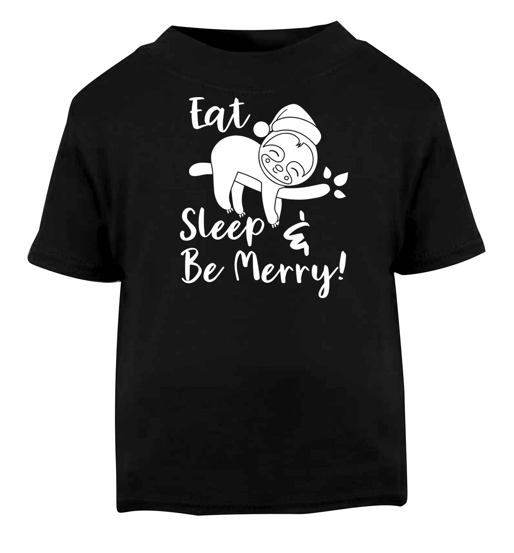 Merry Slothmas Black baby toddler Tshirt 2 years