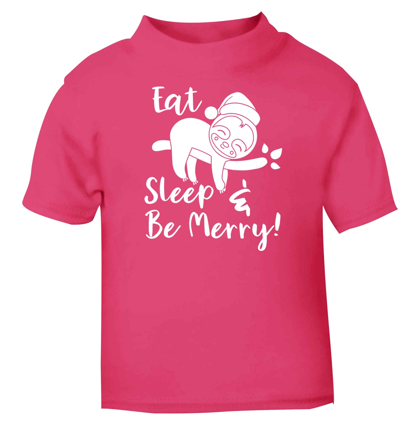 Merry Slothmas pink baby toddler Tshirt 2 Years