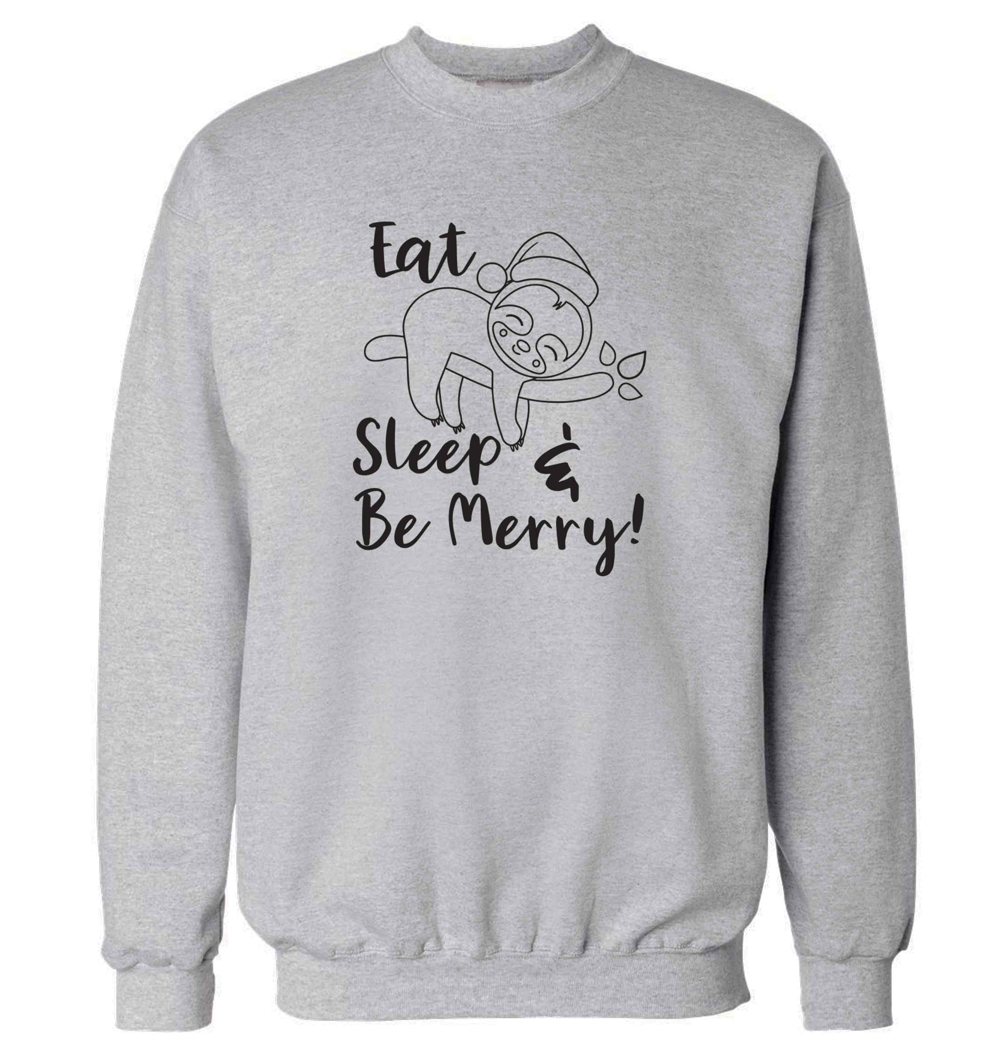 Merry Slothmas adult's unisex grey sweater 2XL