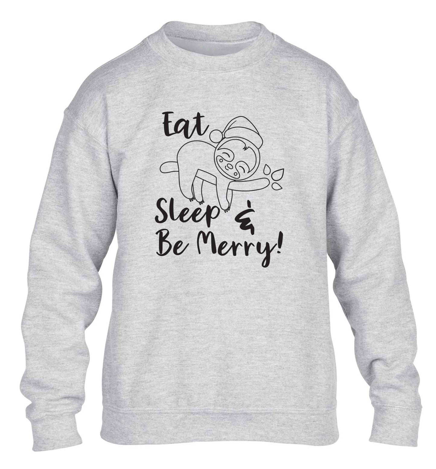 Merry Slothmas children's grey sweater 12-13 Years