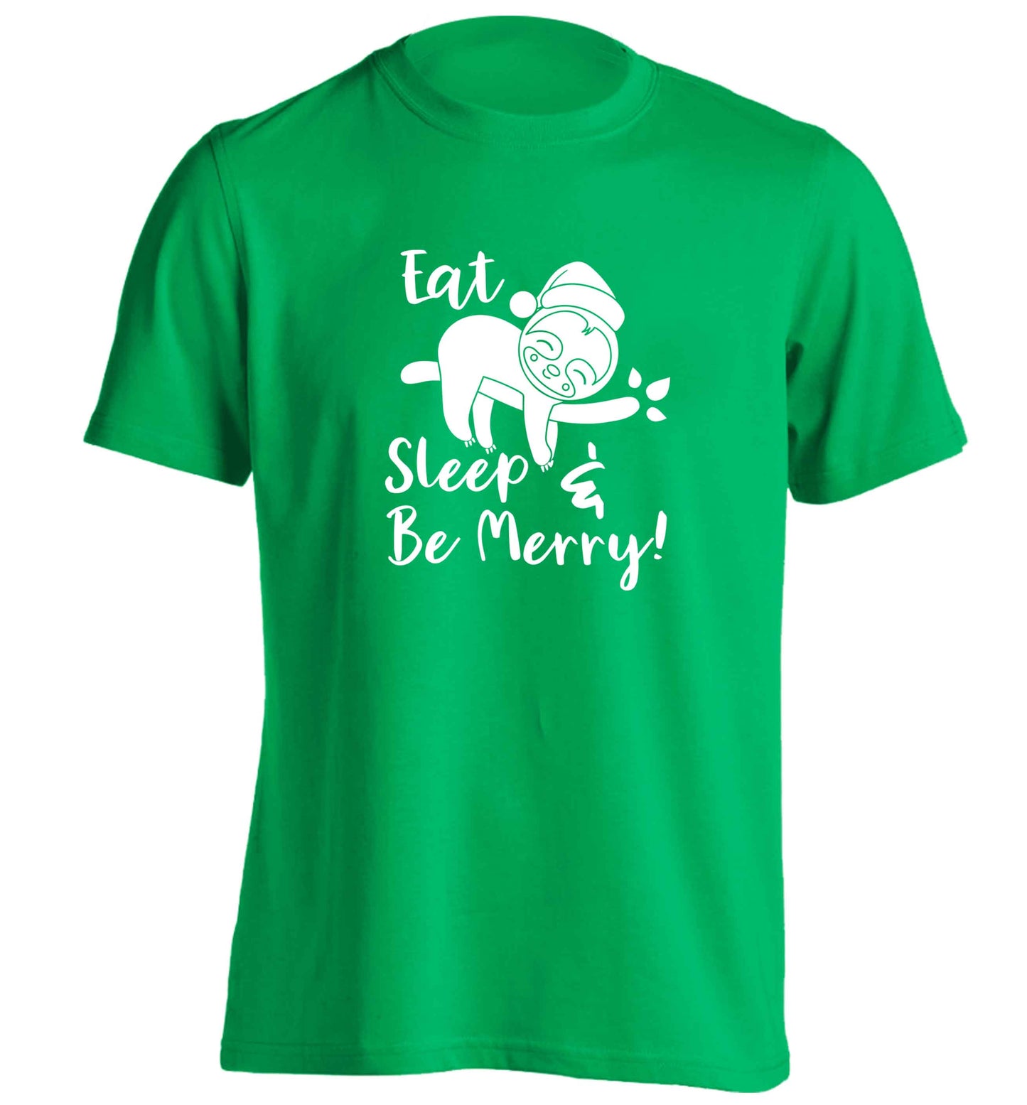Merry Slothmas adults unisex green Tshirt 2XL