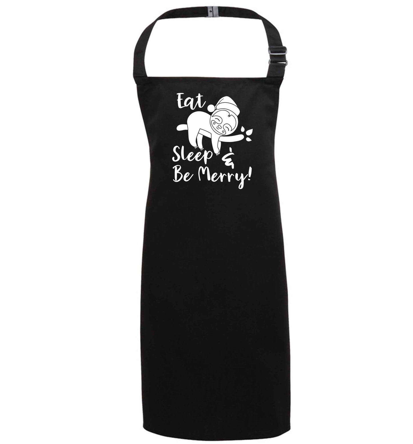 Merry Slothmas black apron 7-10 years