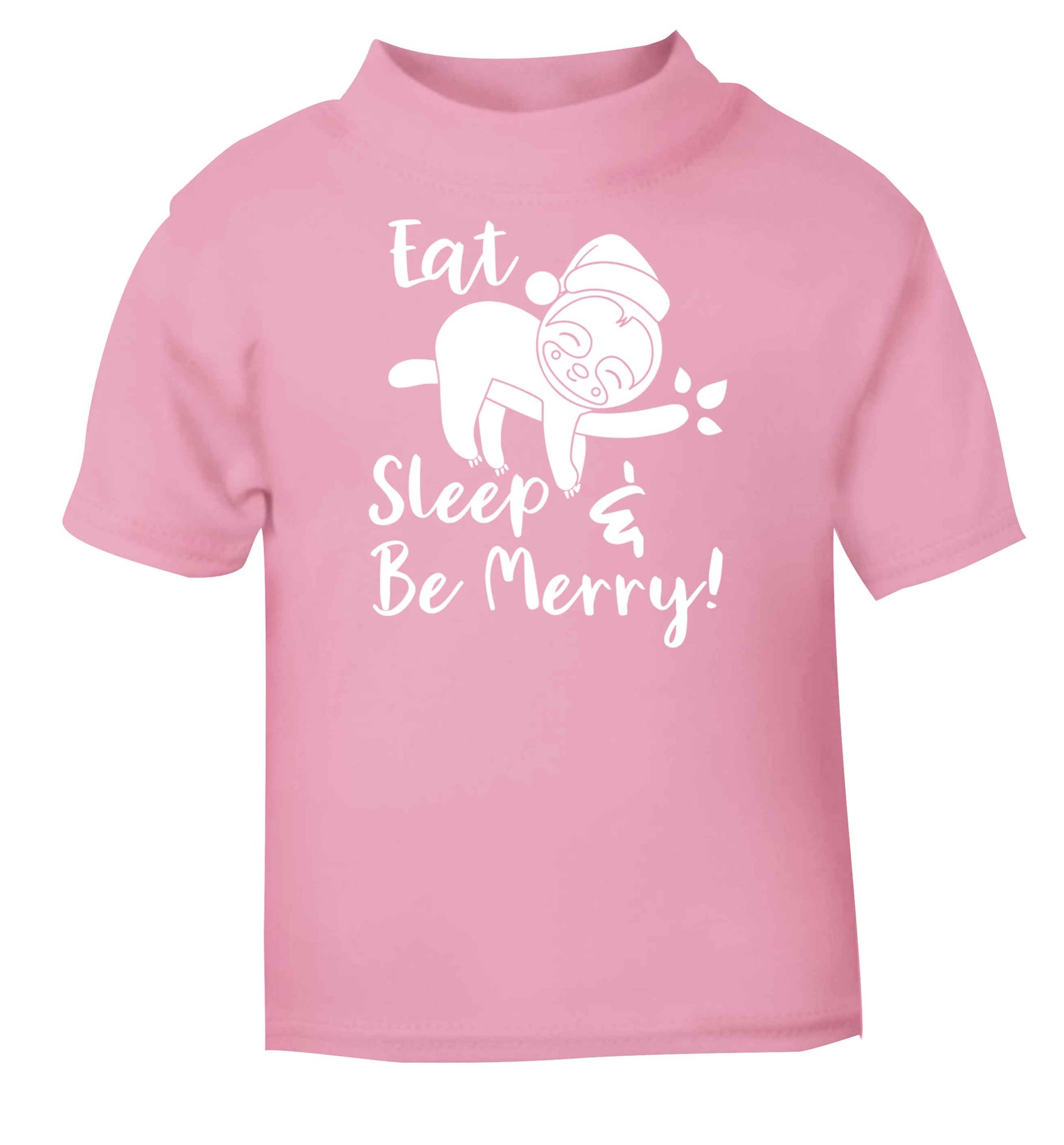 Merry Slothmas light pink baby toddler Tshirt 2 Years