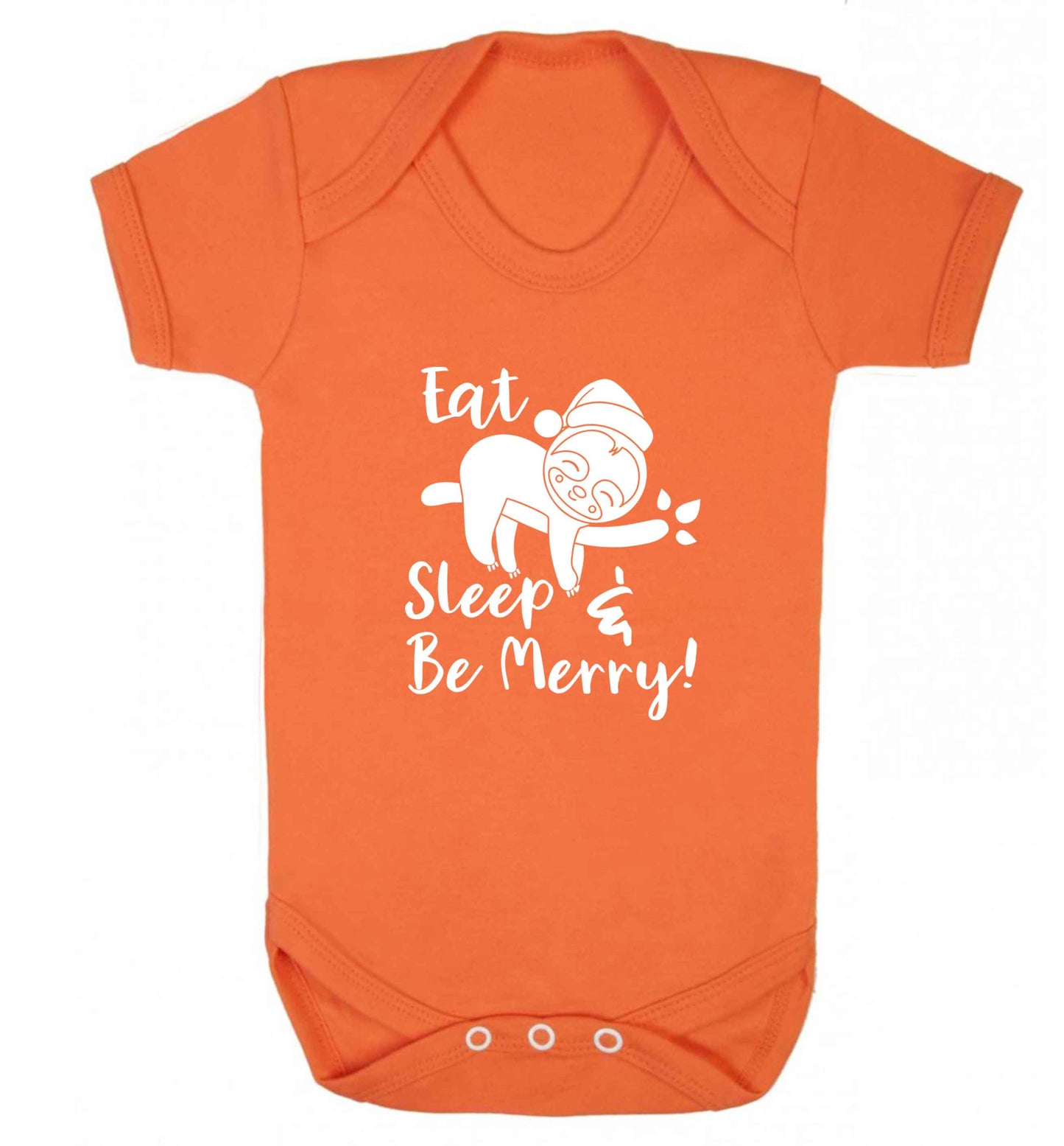 Merry Slothmas baby vest orange 18-24 months