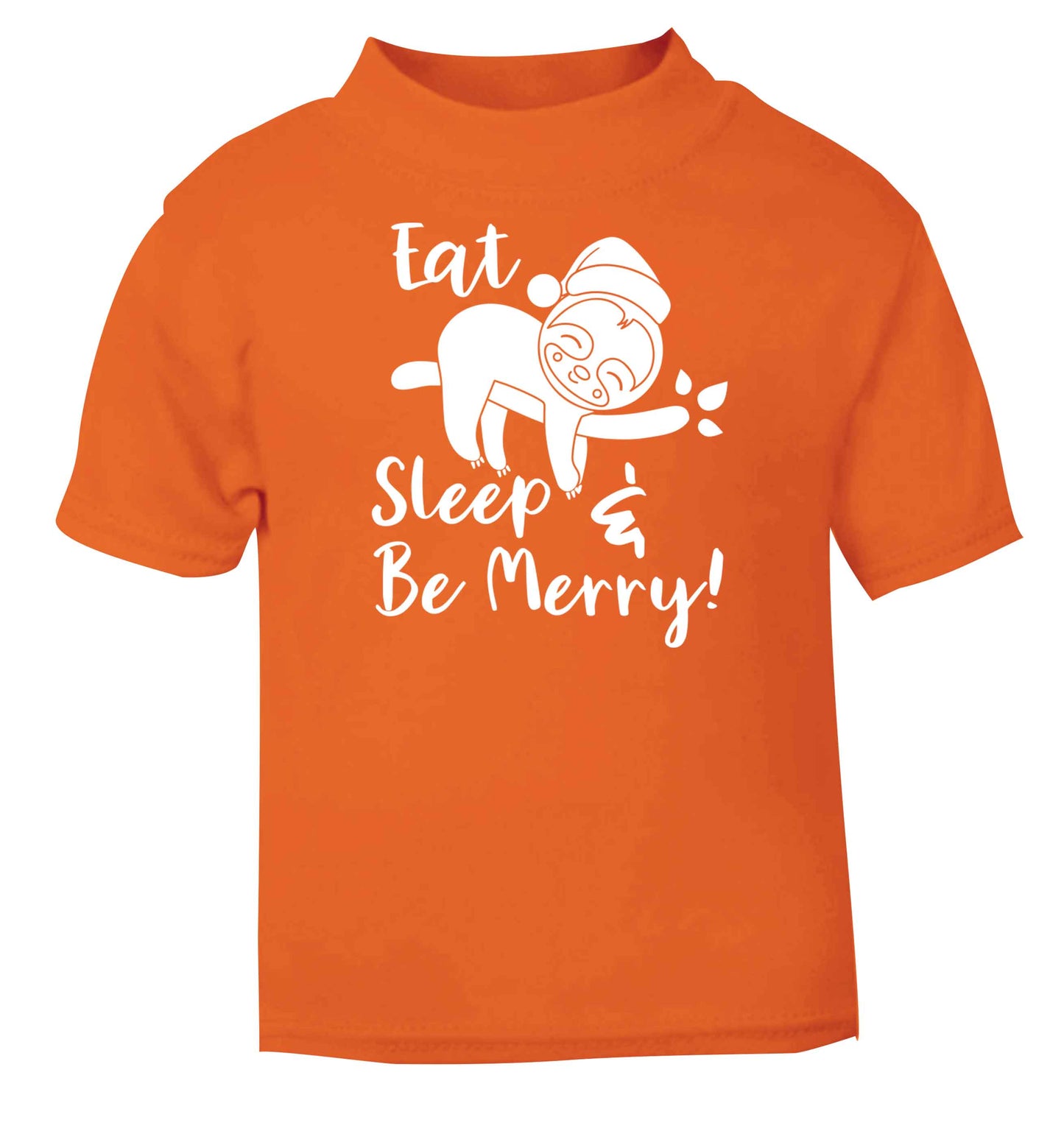 Merry Slothmas orange baby toddler Tshirt 2 Years