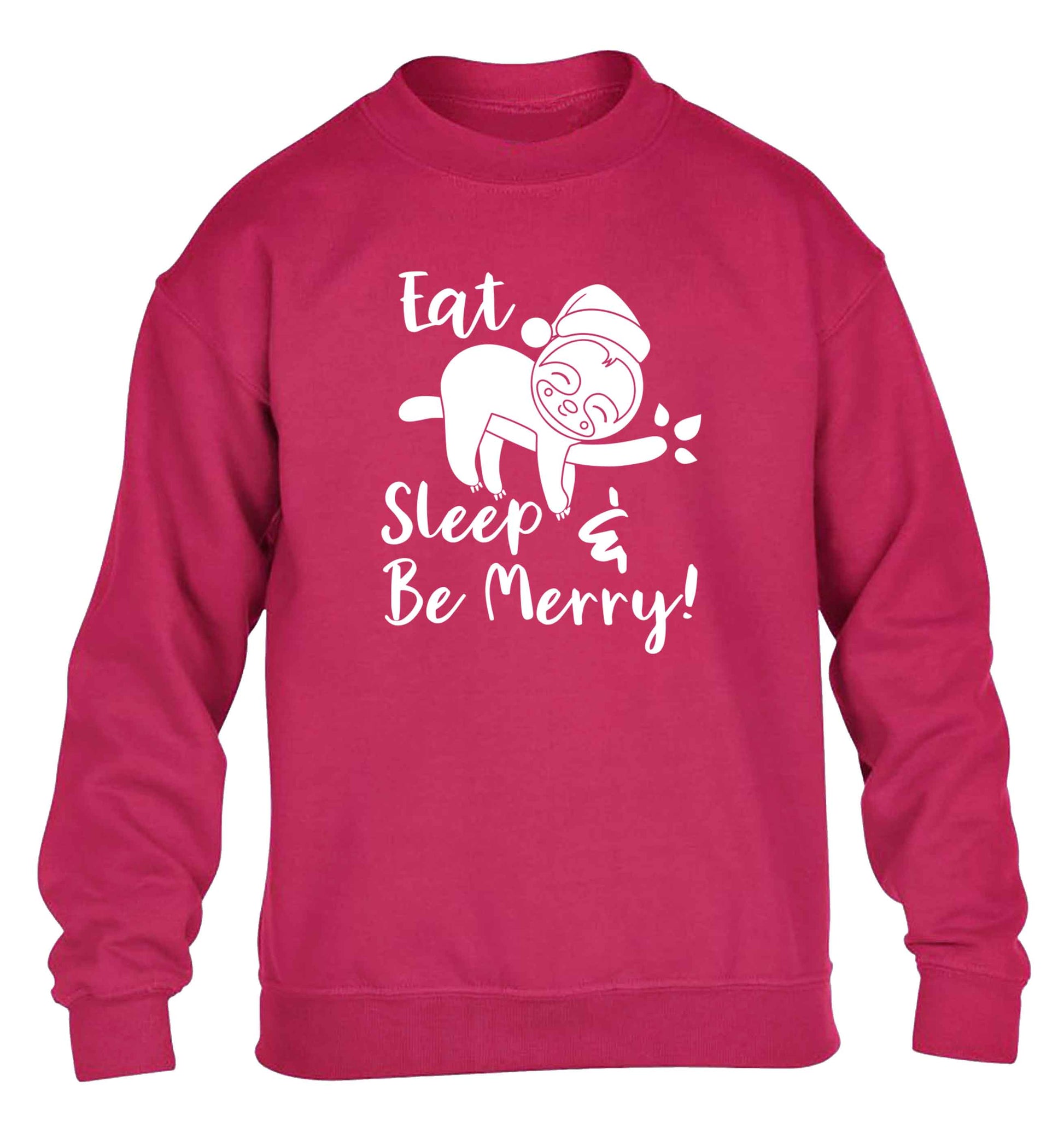 Merry Slothmas children's pink sweater 12-13 Years