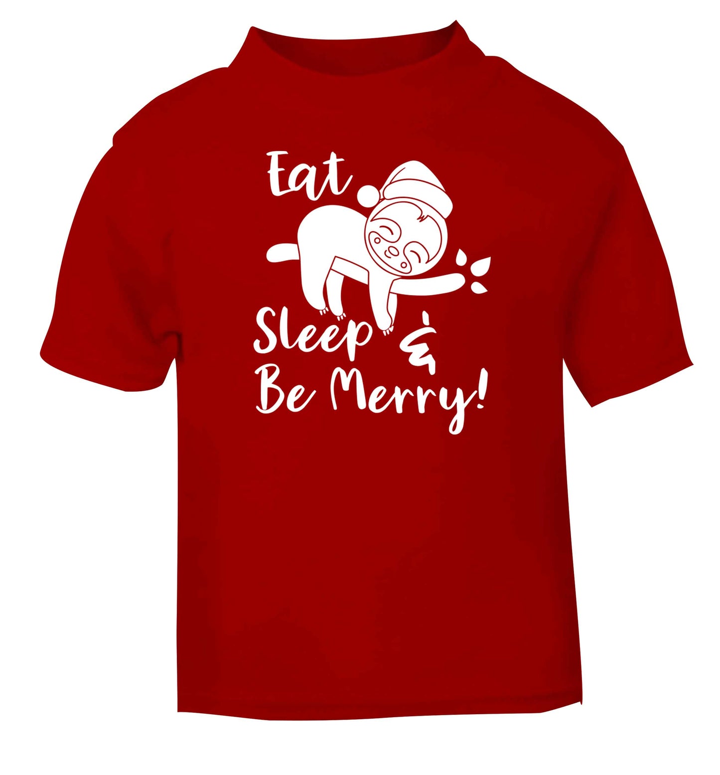 Merry Slothmas red baby toddler Tshirt 2 Years