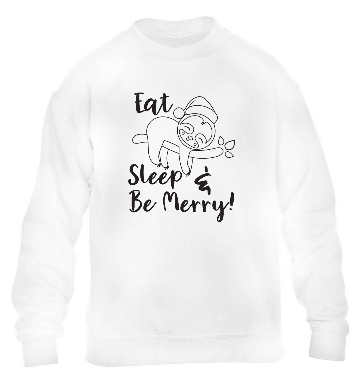 Merry Slothmas children's white sweater 12-13 Years
