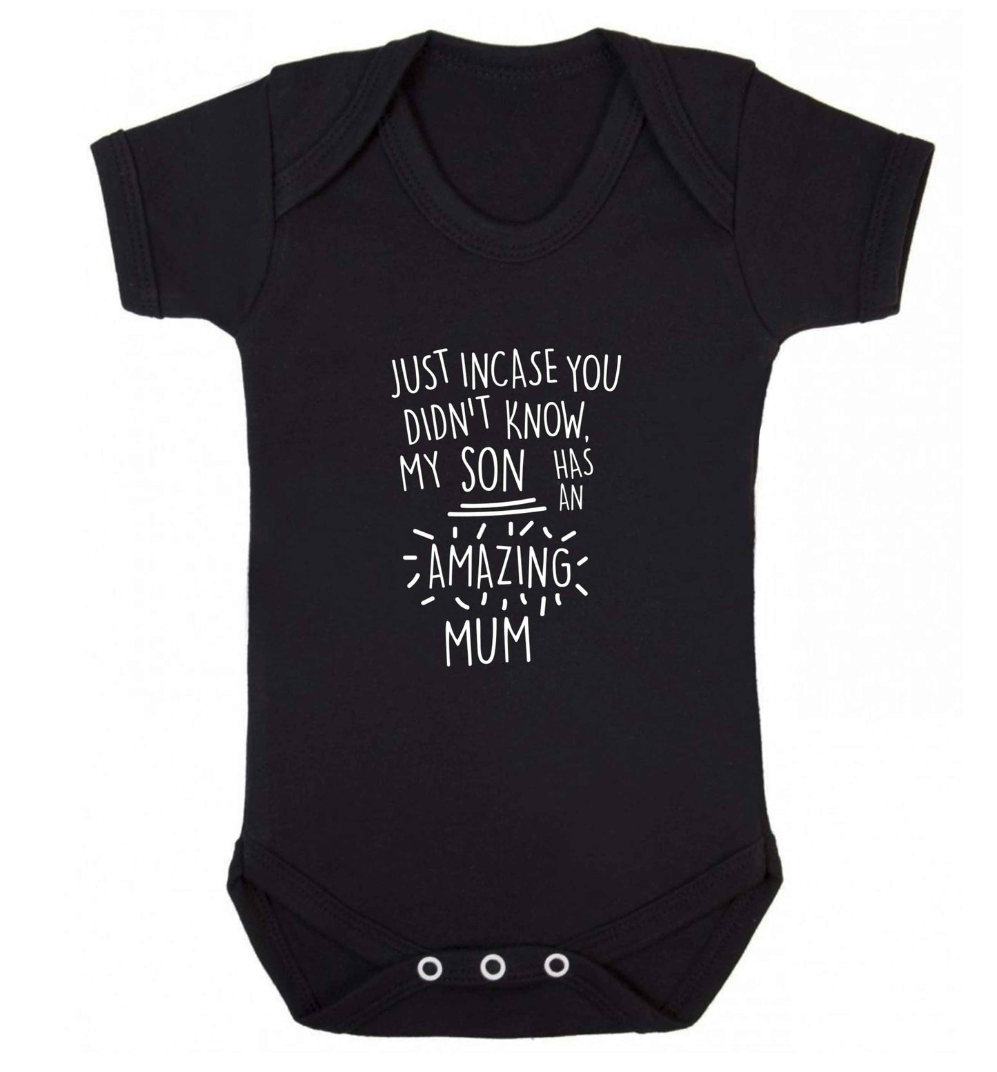 Just incase you didn't know my son has an amazing mum baby vest black 18-24 months