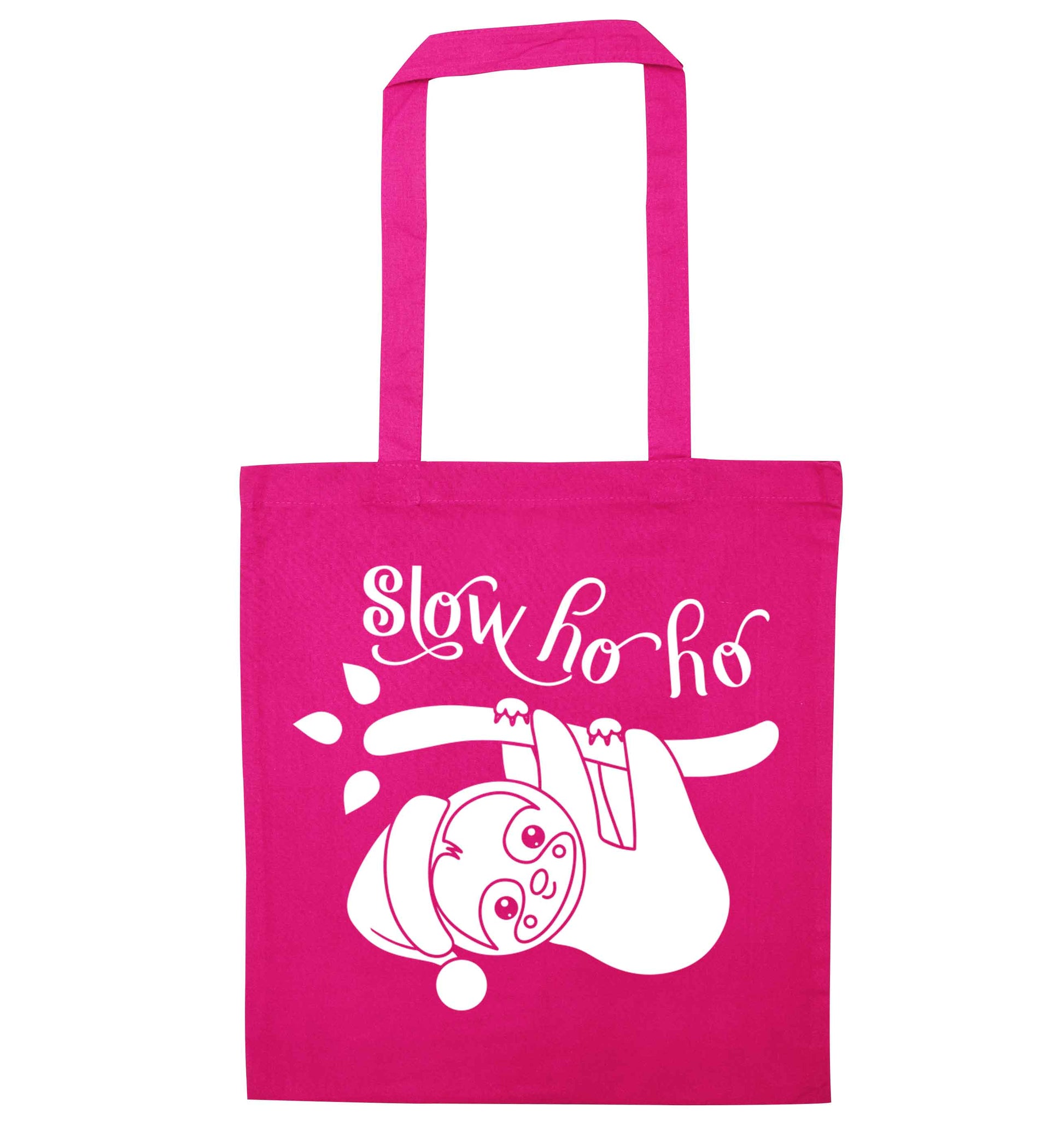 Slow Ho Ho pink tote bag