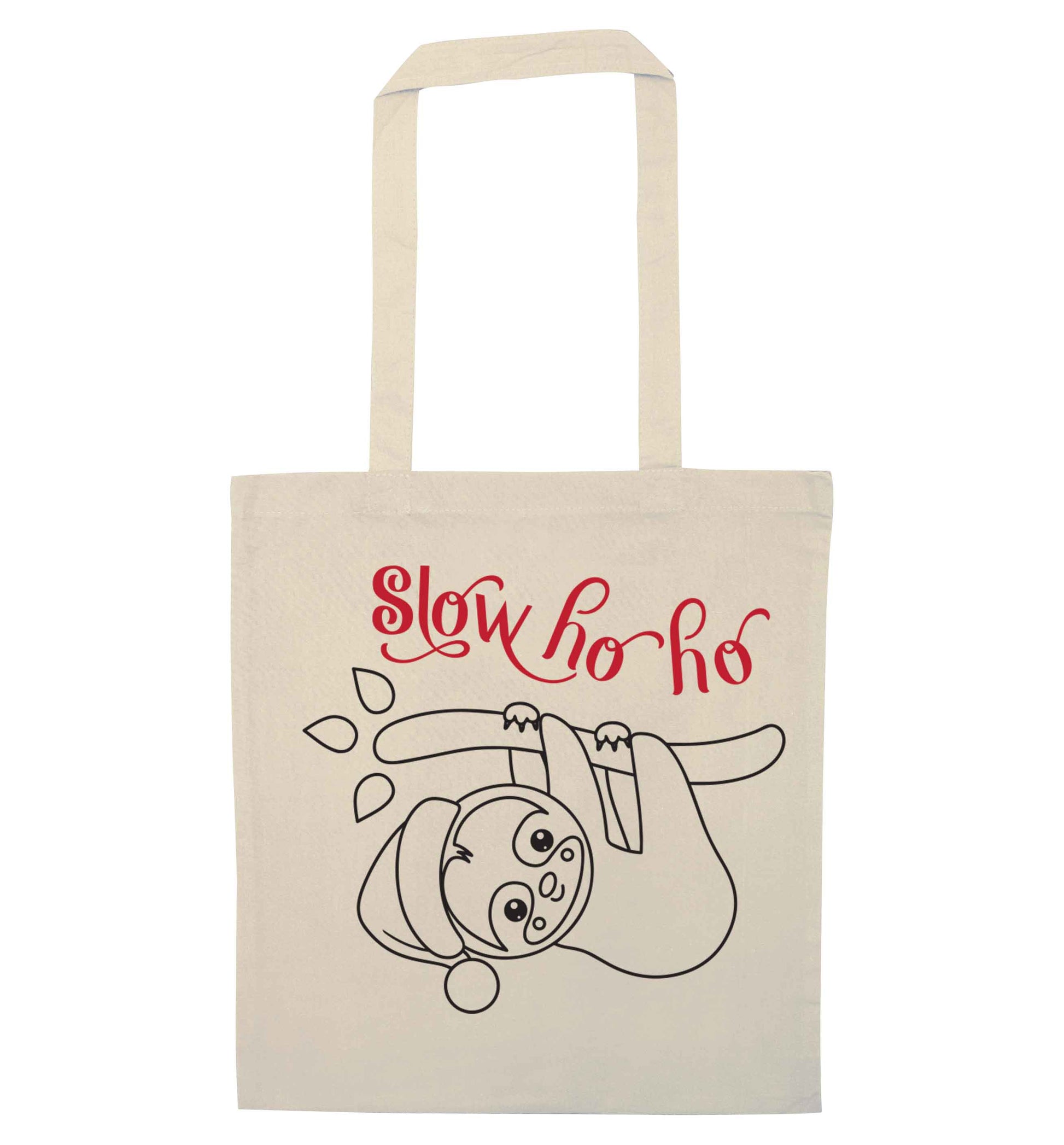 Slow Ho Ho natural tote bag