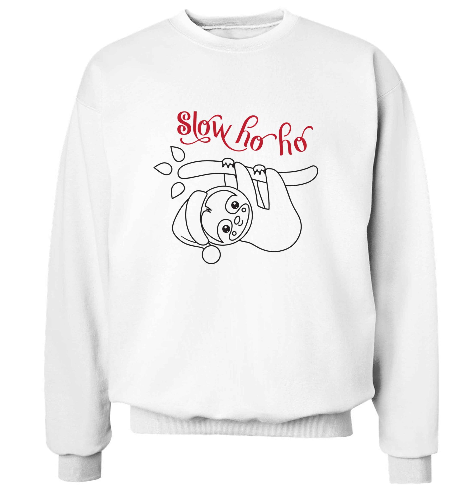 Slow Ho Ho adult's unisex white sweater 2XL