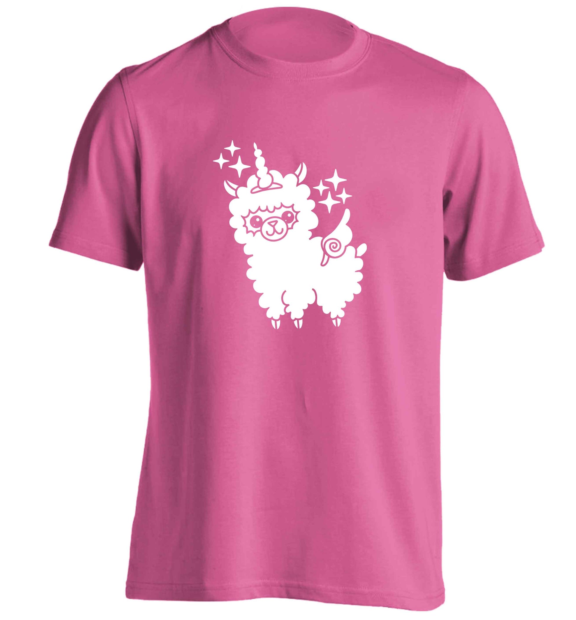 Llamacorn llama unicorn adults unisex pink Tshirt 2XL