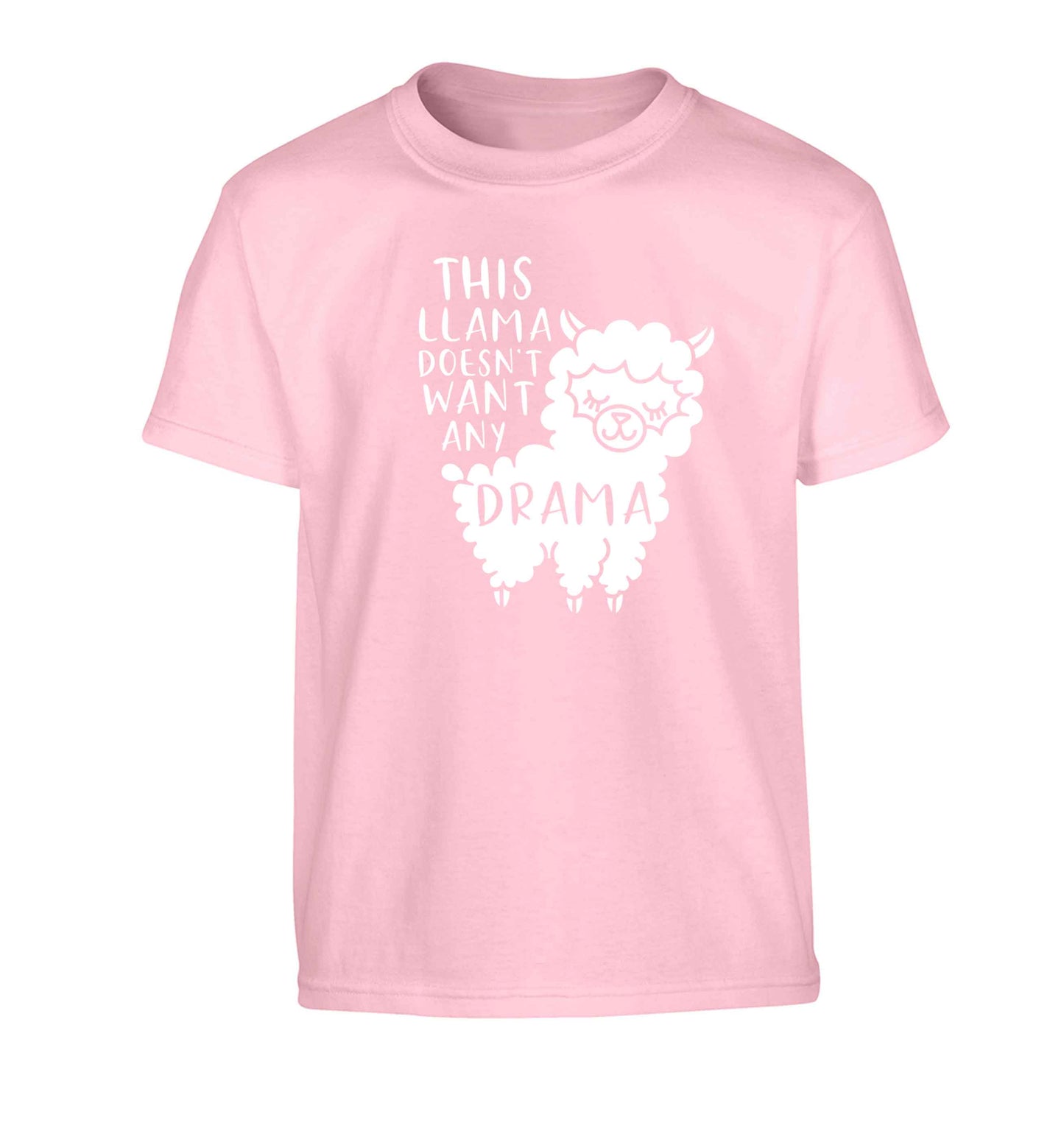 This Llama doesn't want any drama Children's light pink Tshirt 12-13 Years
