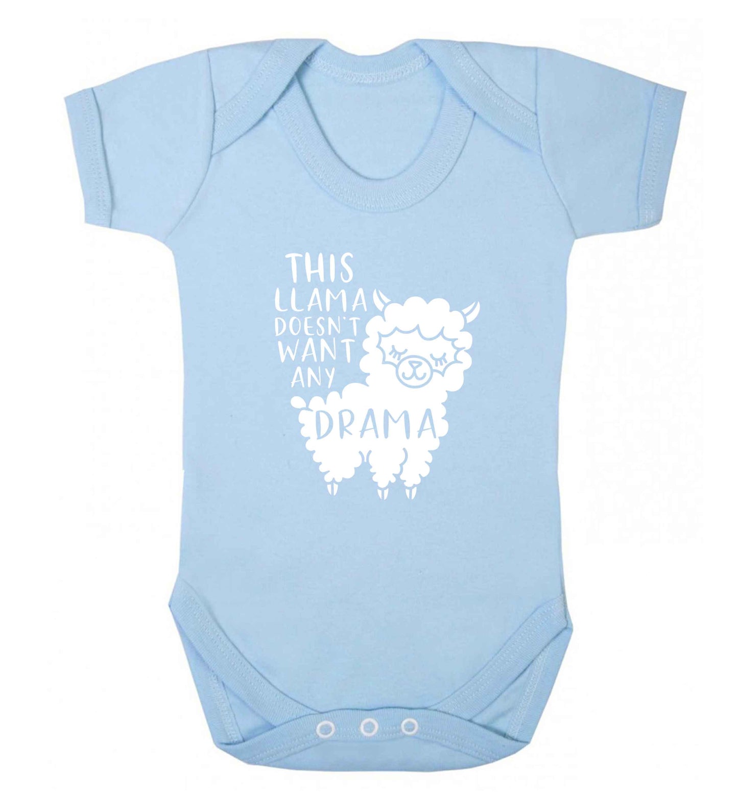 This Llama doesn't want any drama baby vest pale blue 18-24 months