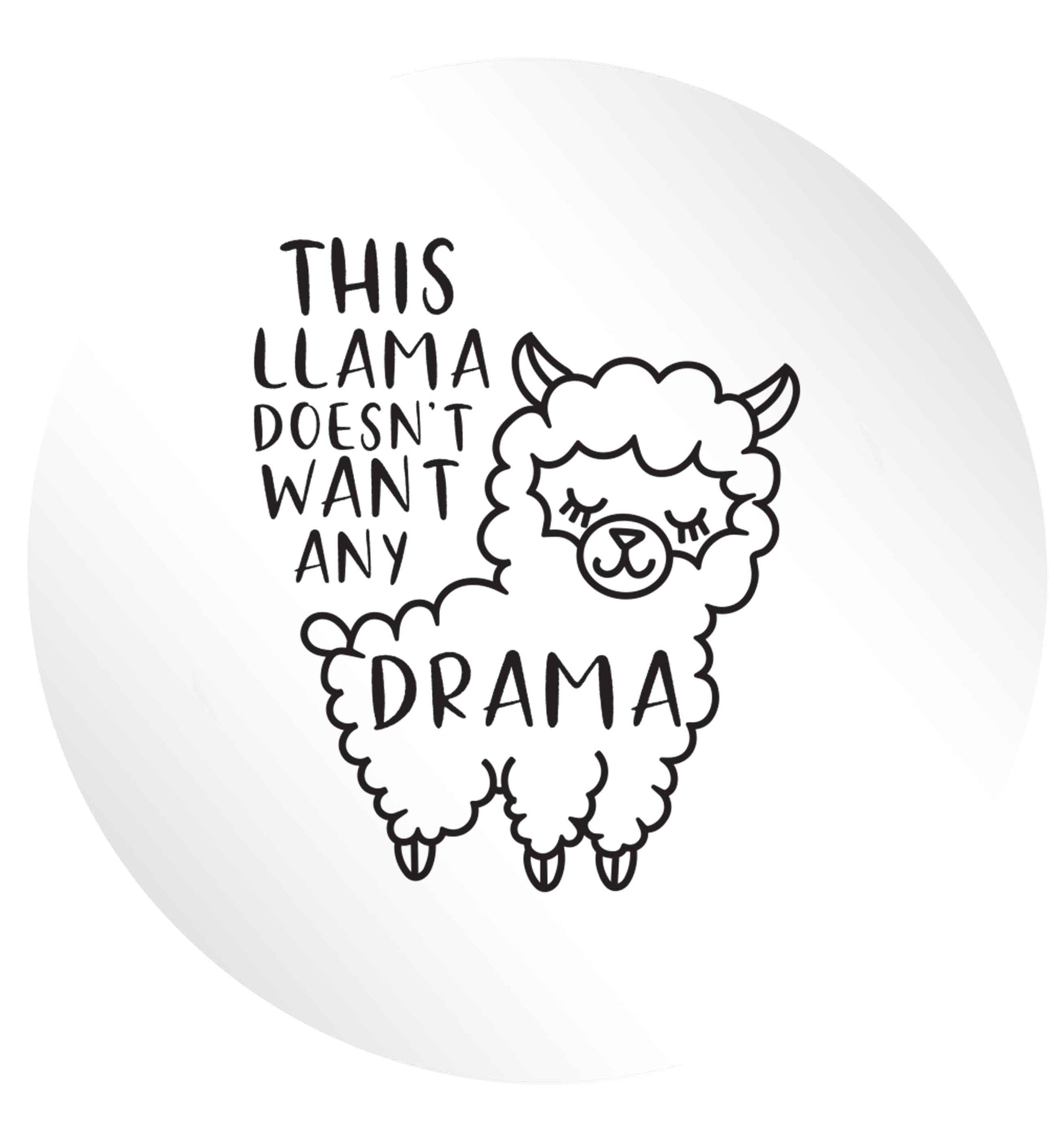 This Llama doesn't want any drama 24 @ 45mm matt circle stickers