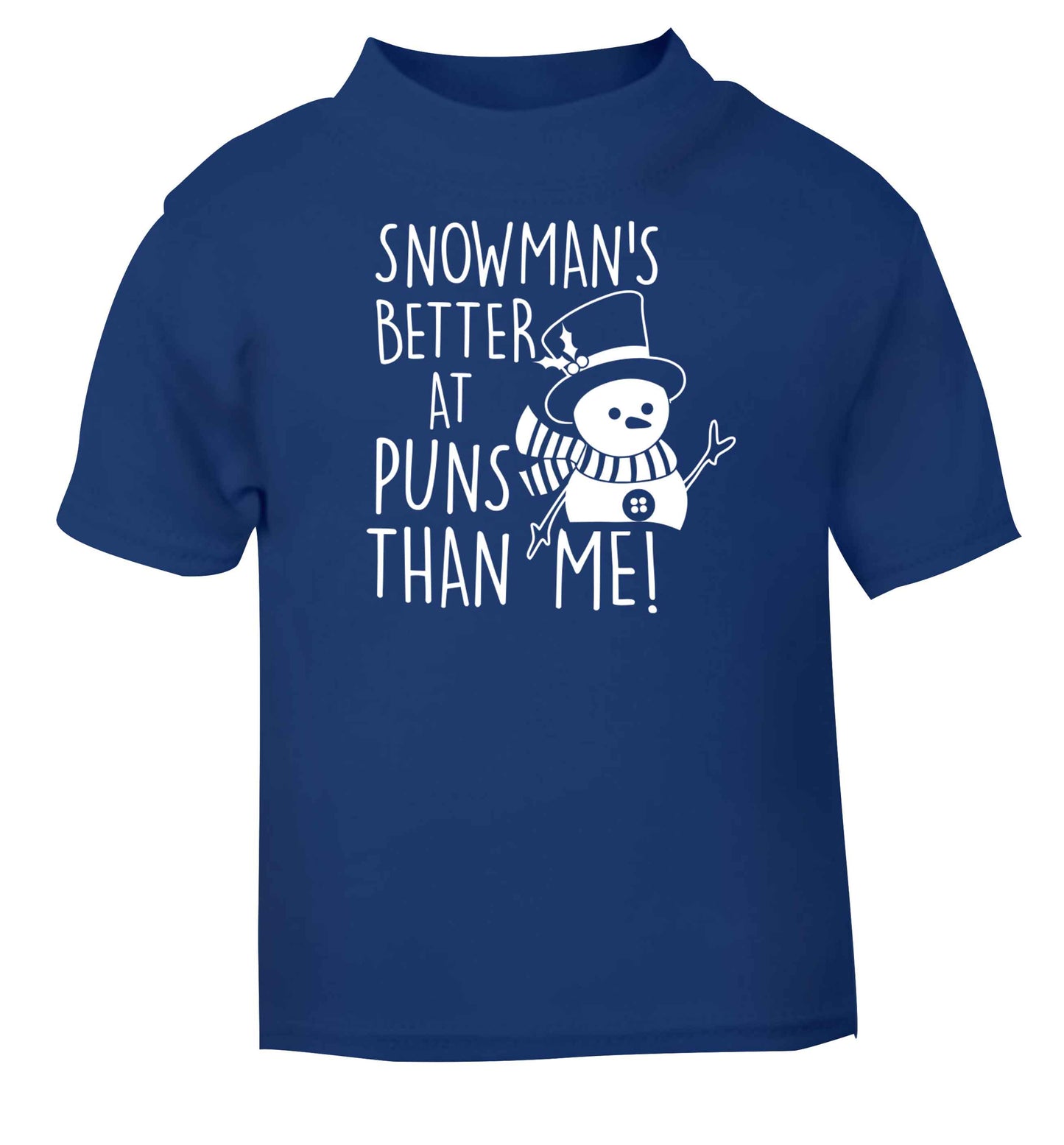 Snowman's Puns Me blue baby toddler Tshirt 2 Years