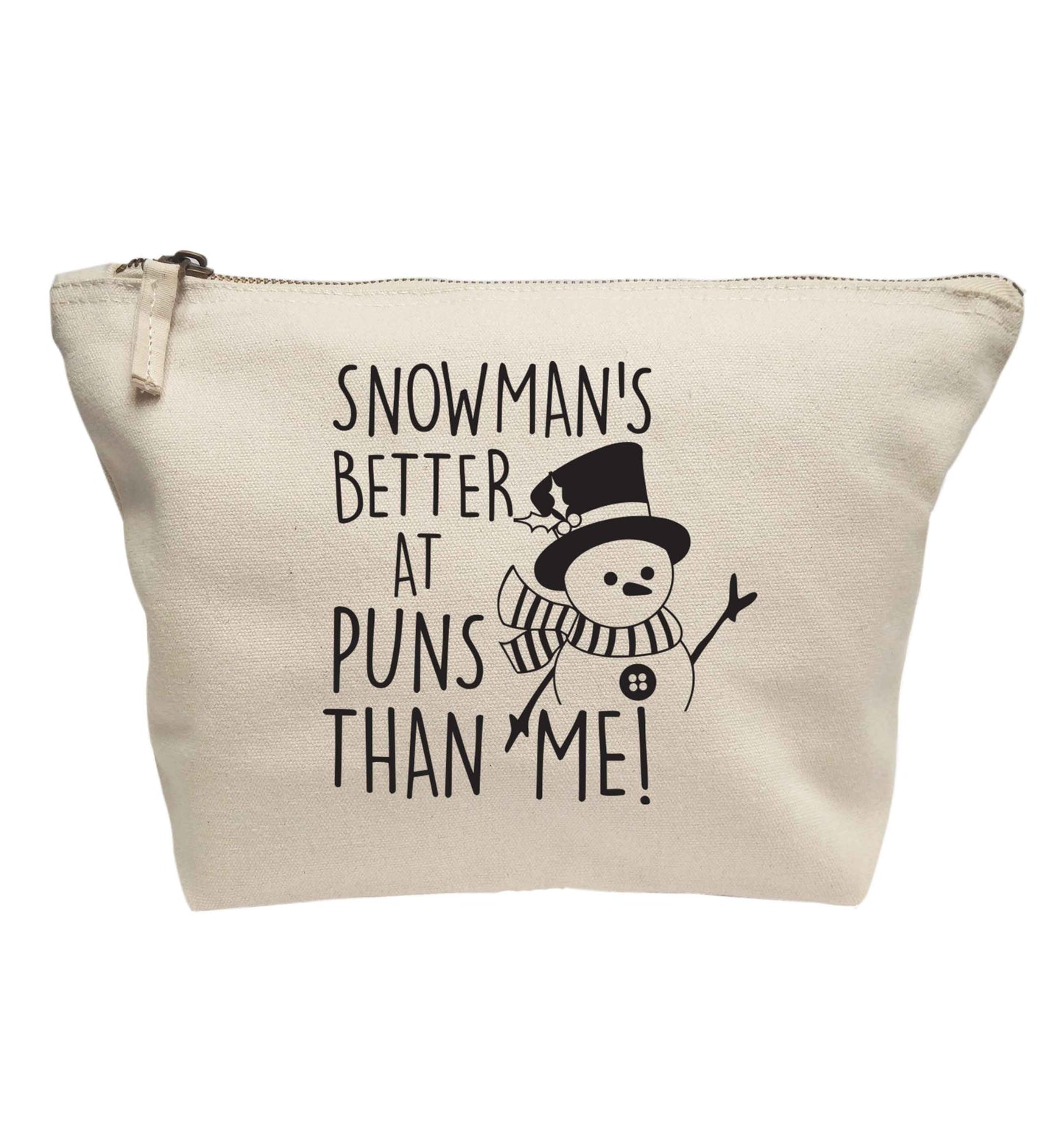 Snowman's better at puns than me | Makeup / wash bag