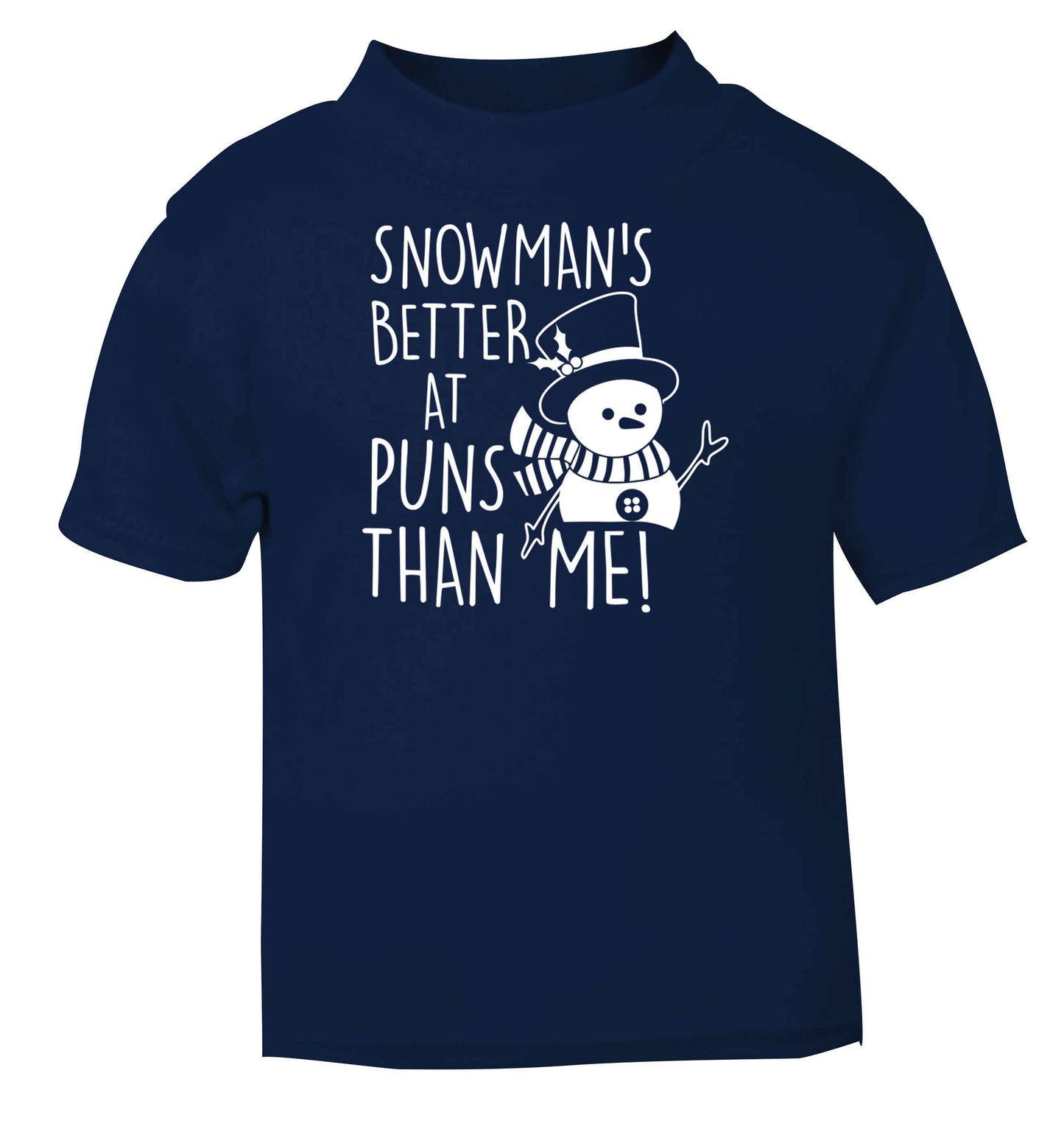 Snowman's Puns Me navy baby toddler Tshirt 2 Years