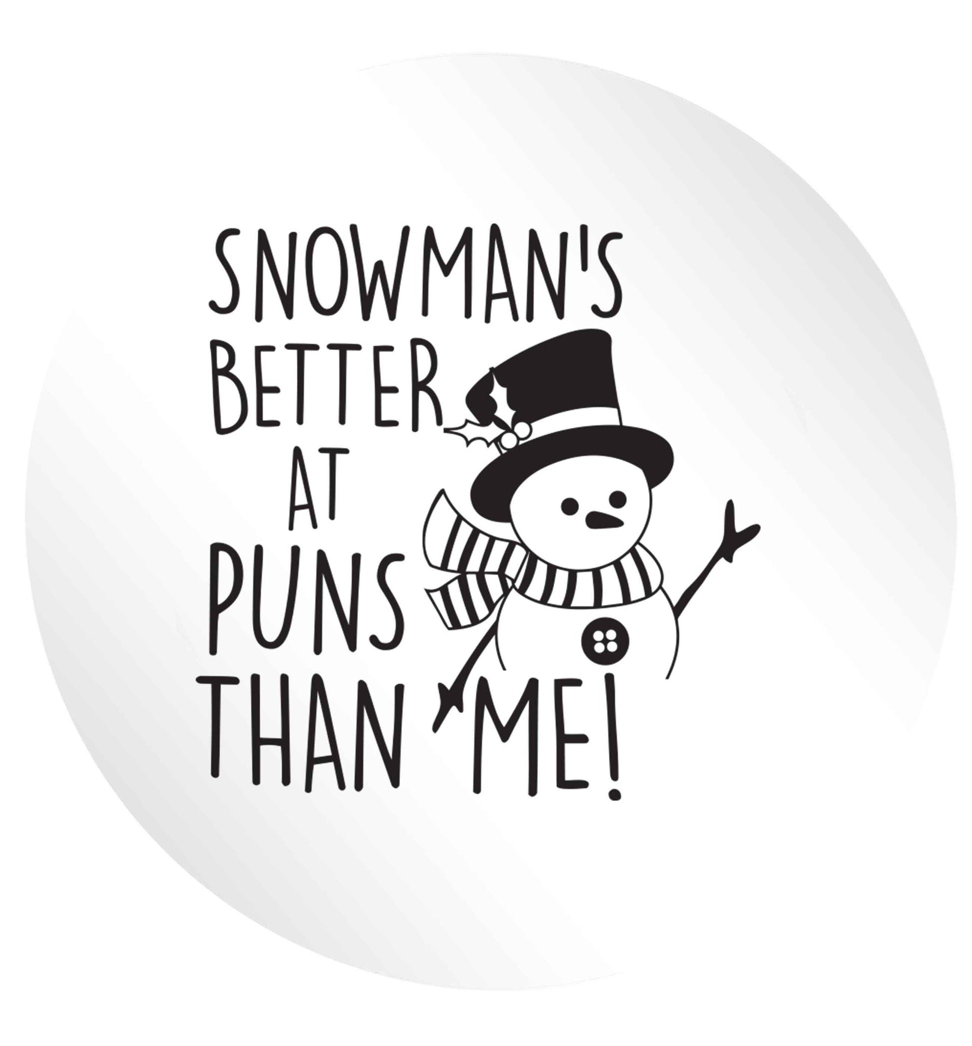 Snowman's Puns Me 24 @ 45mm matt circle stickers