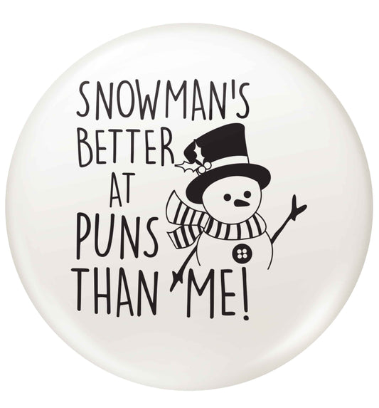 Snowman's Puns Me small 25mm Pin badge
