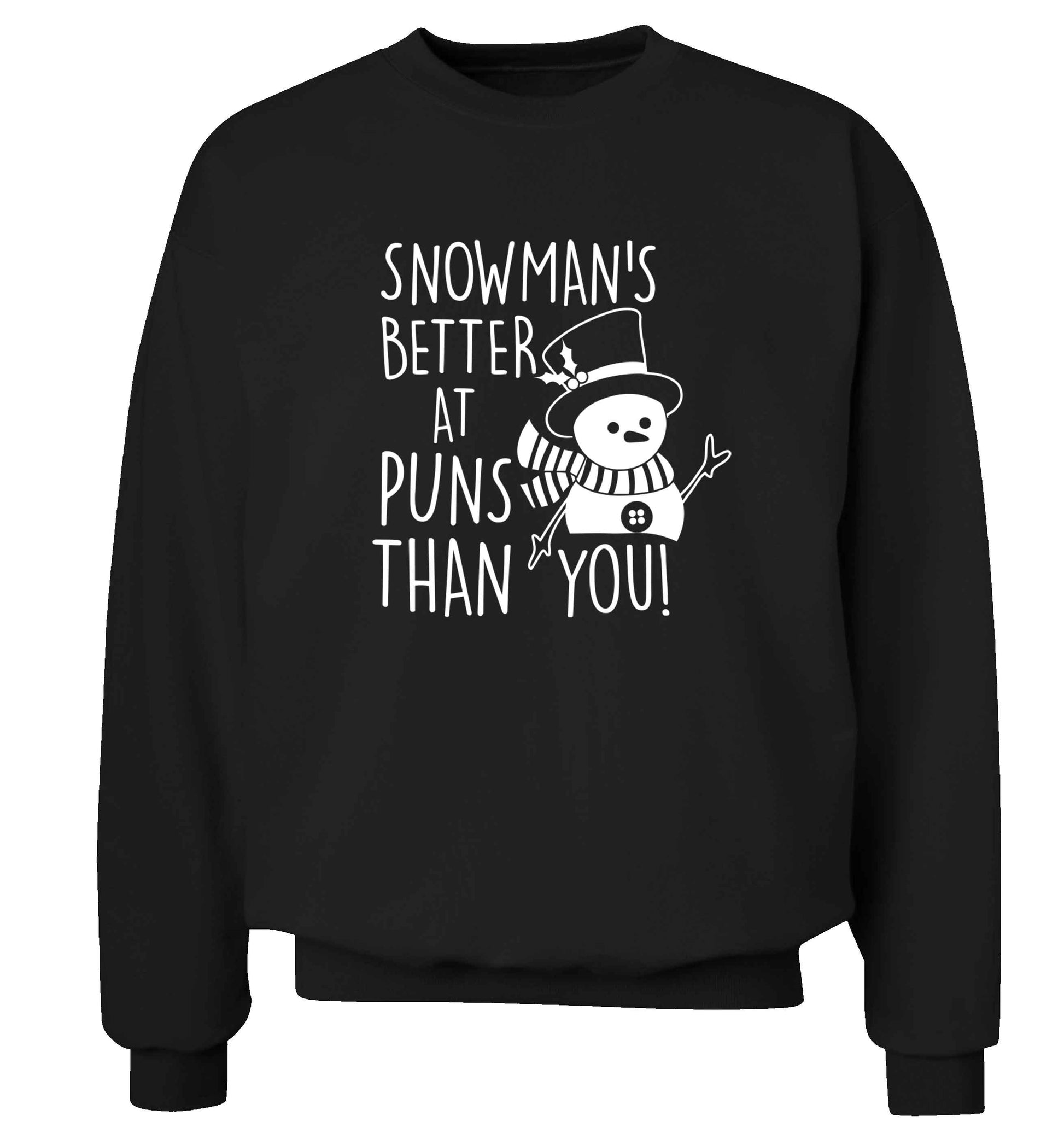 Snowman's Puns You adult's unisex black sweater 2XL