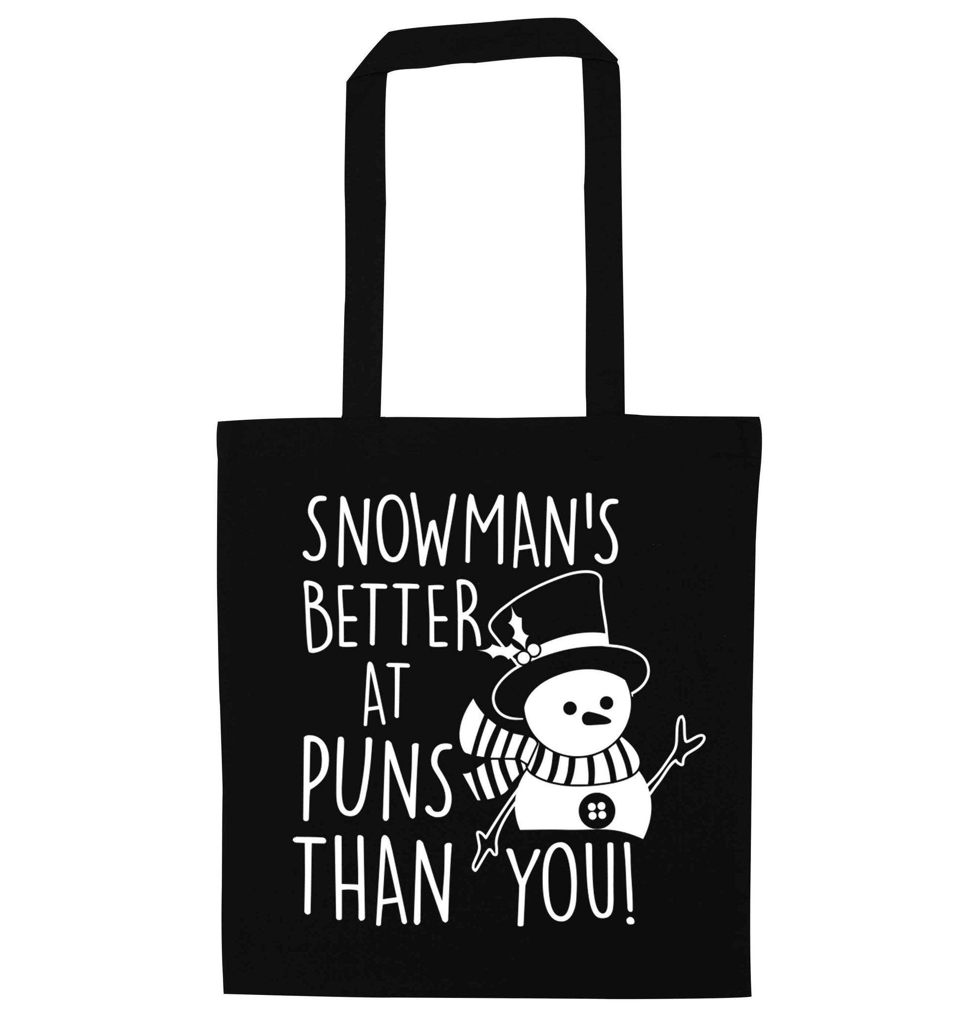 Snowman's Puns You black tote bag