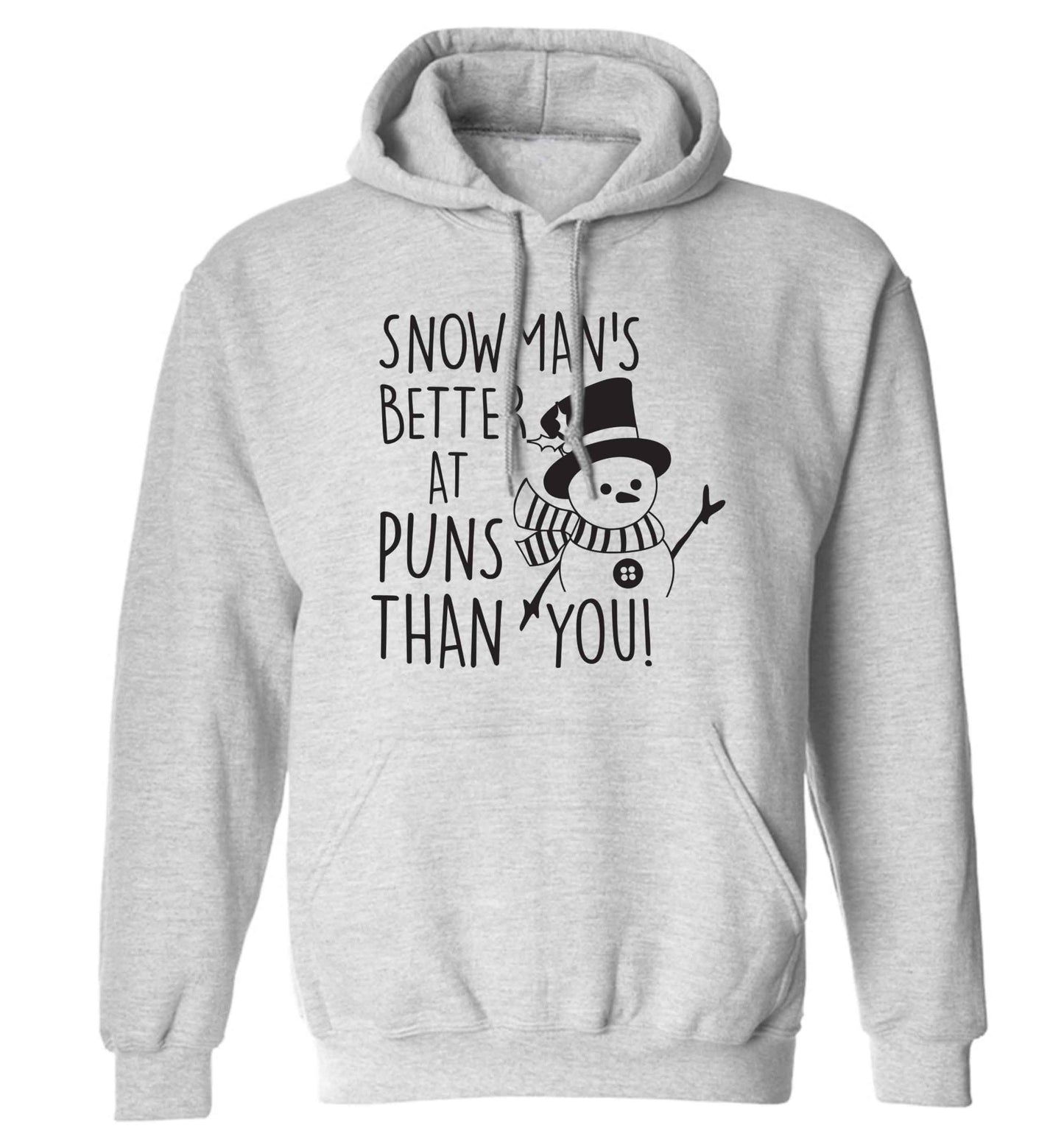 Snowman's Puns You adults unisex grey hoodie 2XL