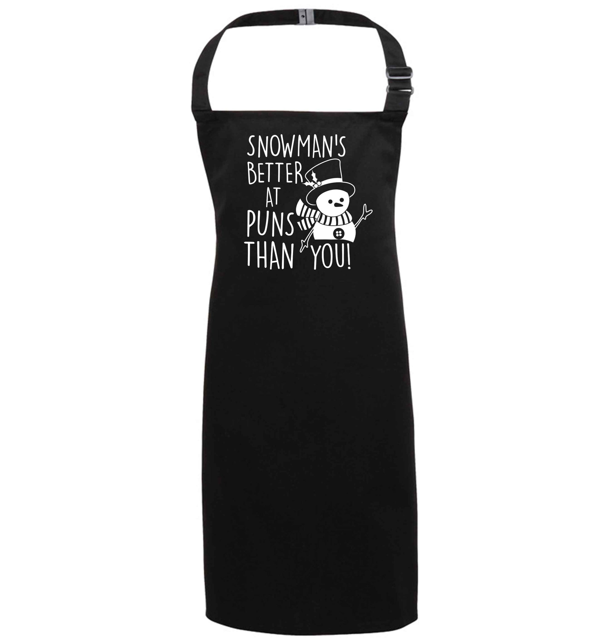Snowman's Puns You black apron 7-10 years