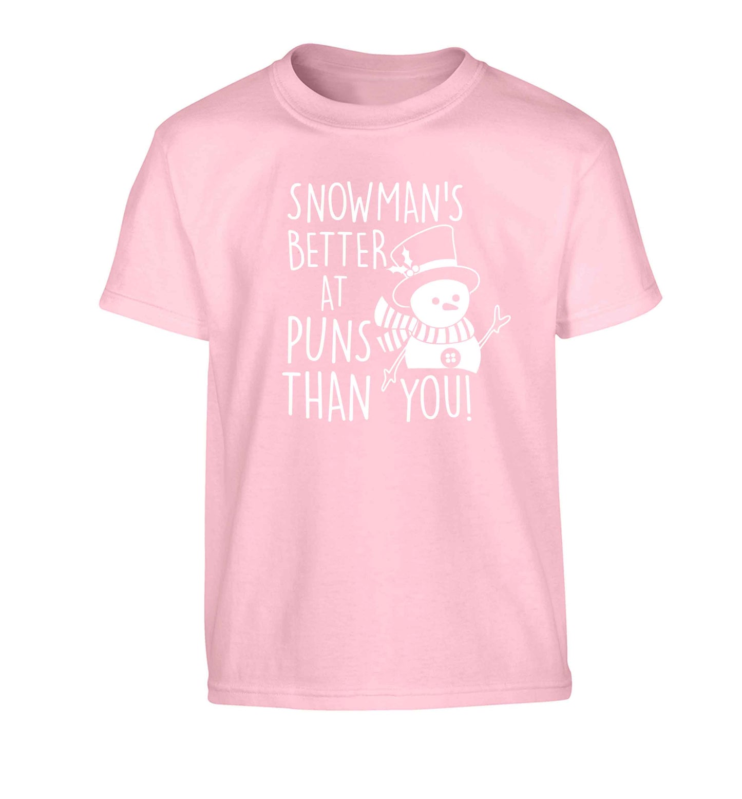 Snowman's Puns You Children's light pink Tshirt 12-13 Years