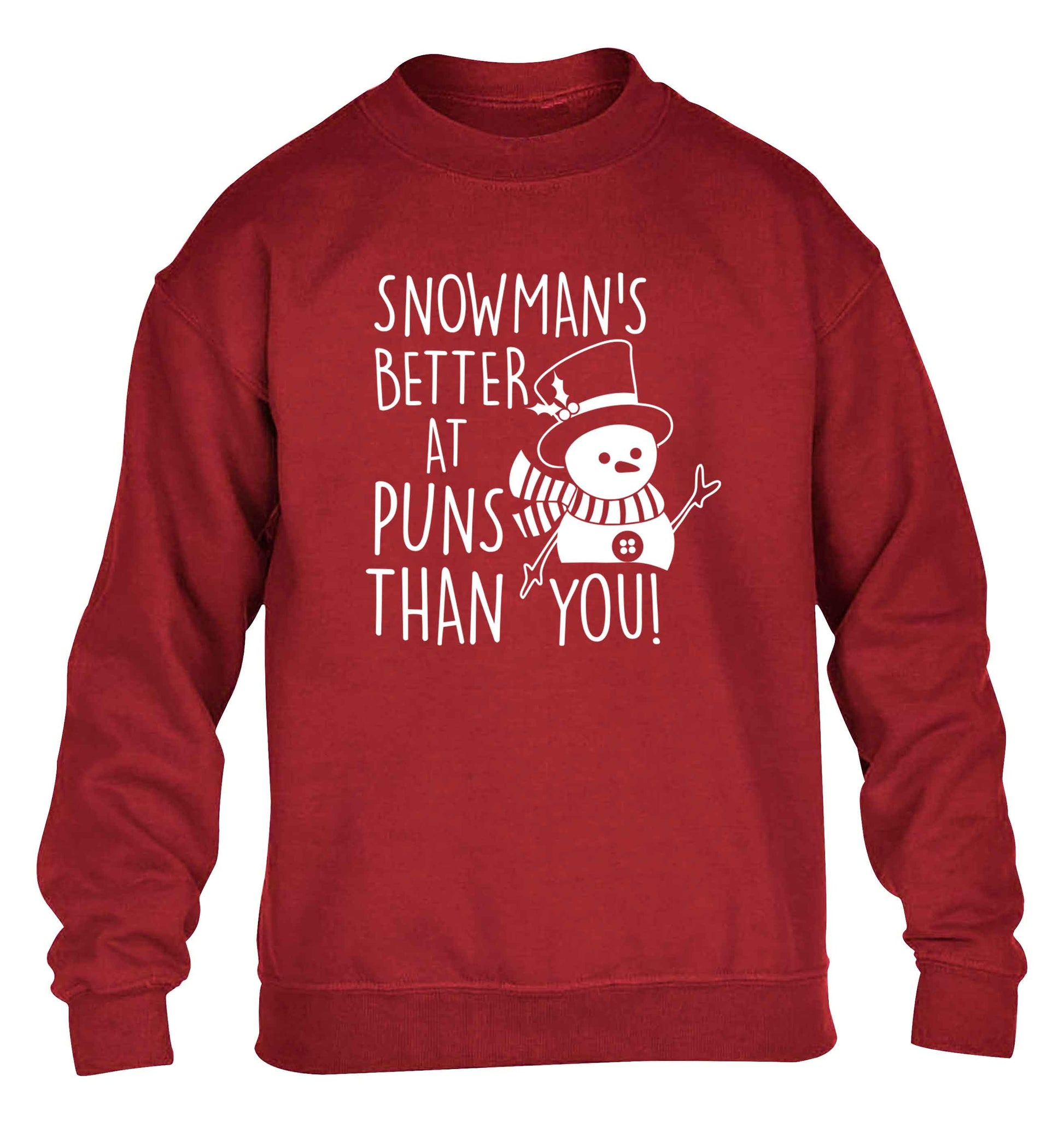 Snowman's Puns You children's grey sweater 12-13 Years