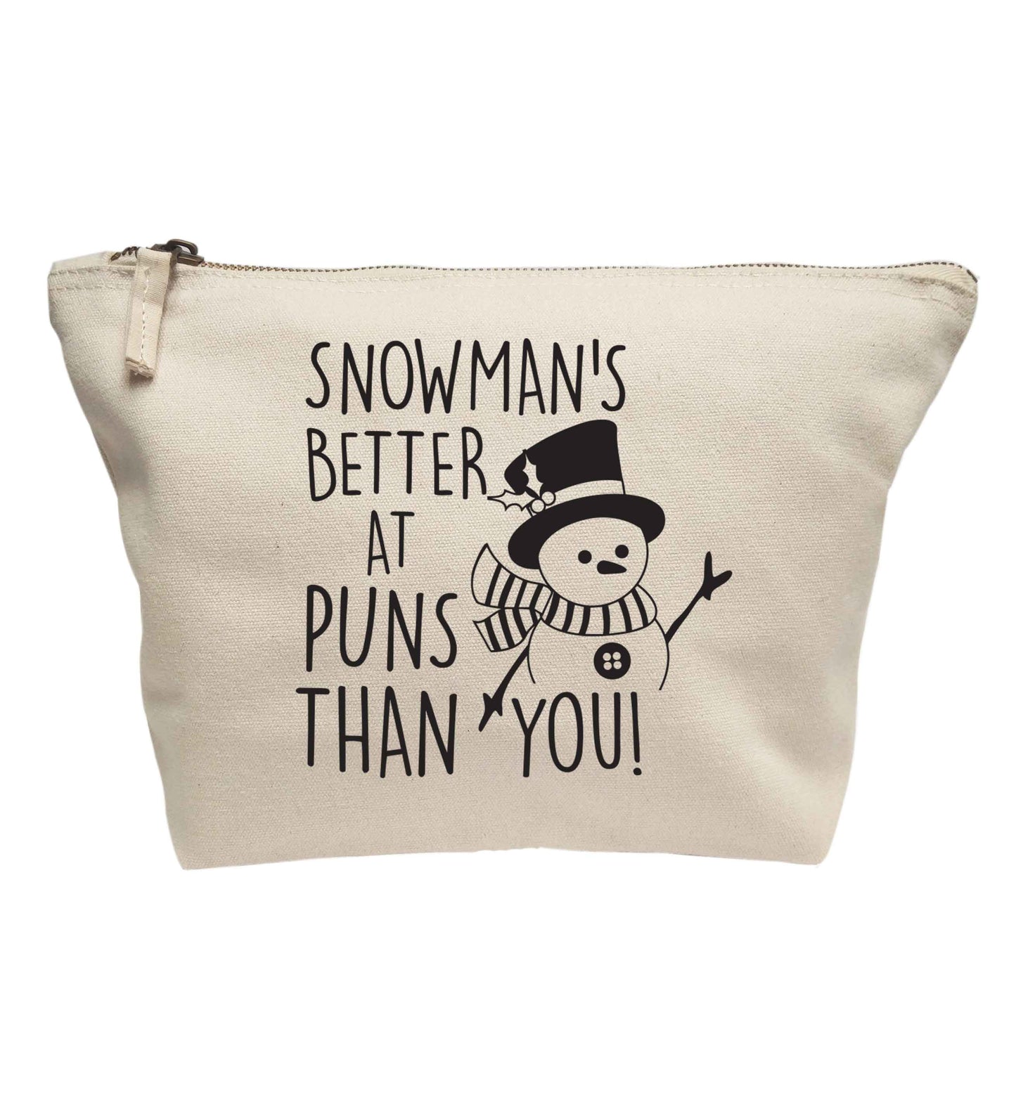 Snowman's better at puns than you | Makeup / wash bag